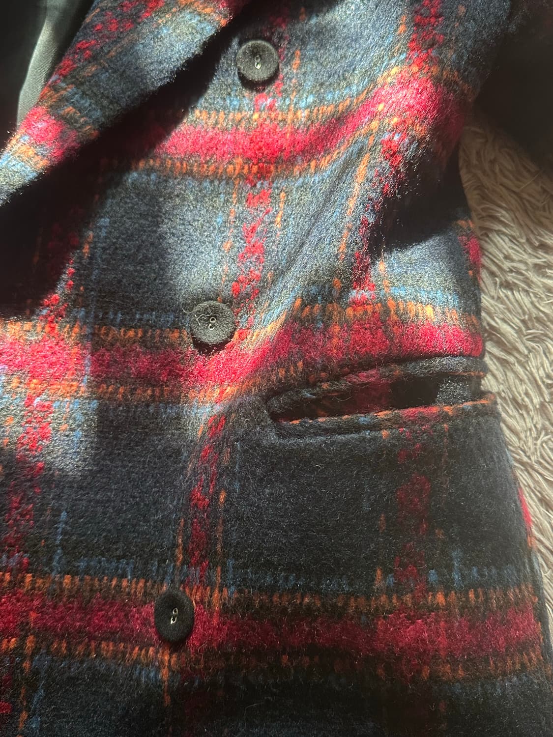 프리미엄 체크 롱코트 상품이미지5