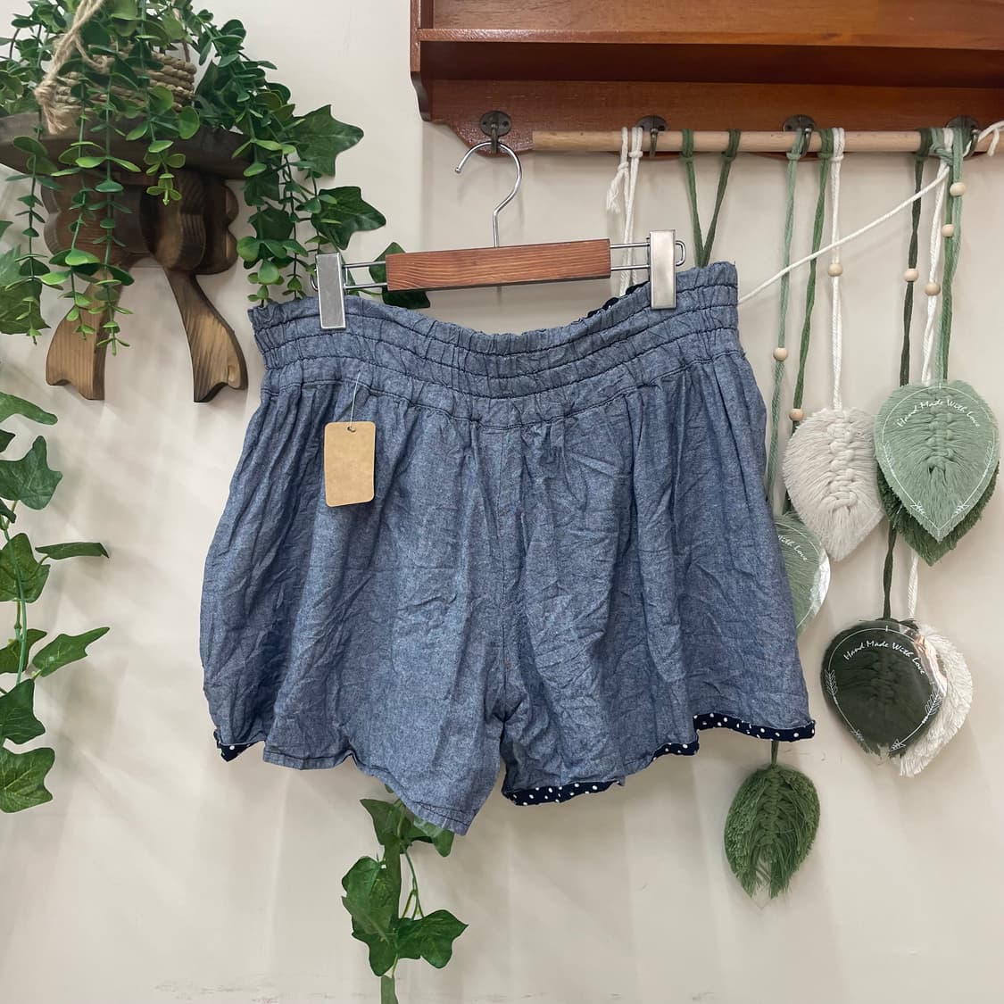 모리 페어리 괴짜 리버시블 도트 데님 벌룬 숏 팬츠 상품이미지5