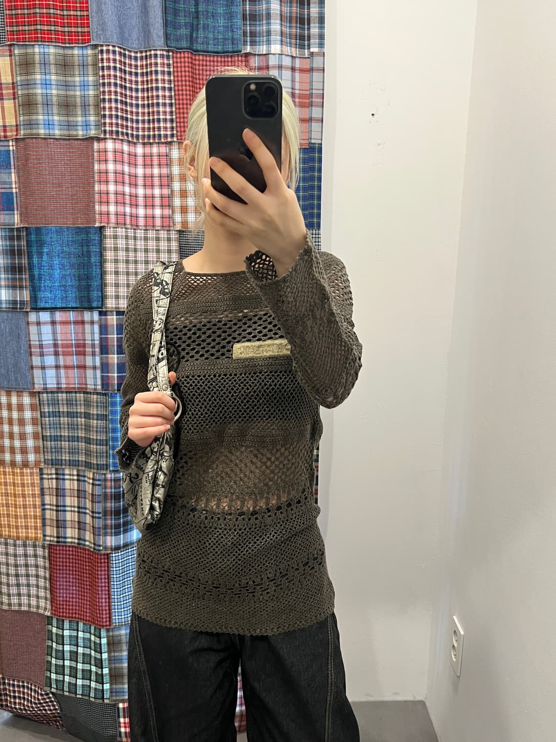 히스테릭 글래머 매쉬 그레이 니트  상품이미지1