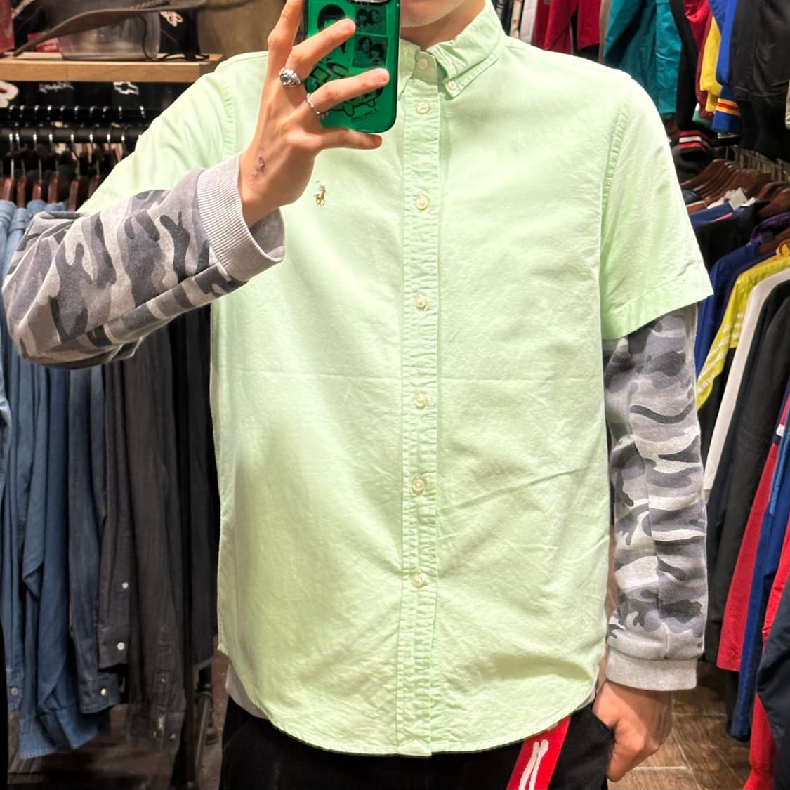 [HI] 폴로 랄프로렌 반팔셔츠 그린  상품이미지2