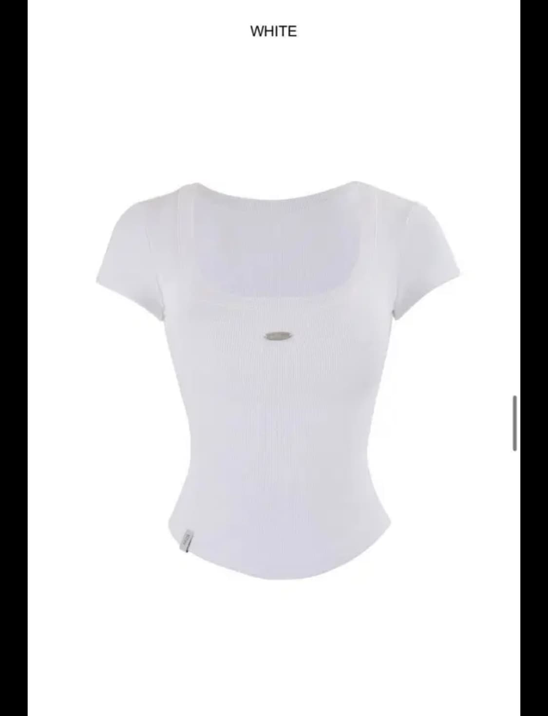 킴서울 111 라운드스퀘어 숏 슬리브 화이트 상품이미지1