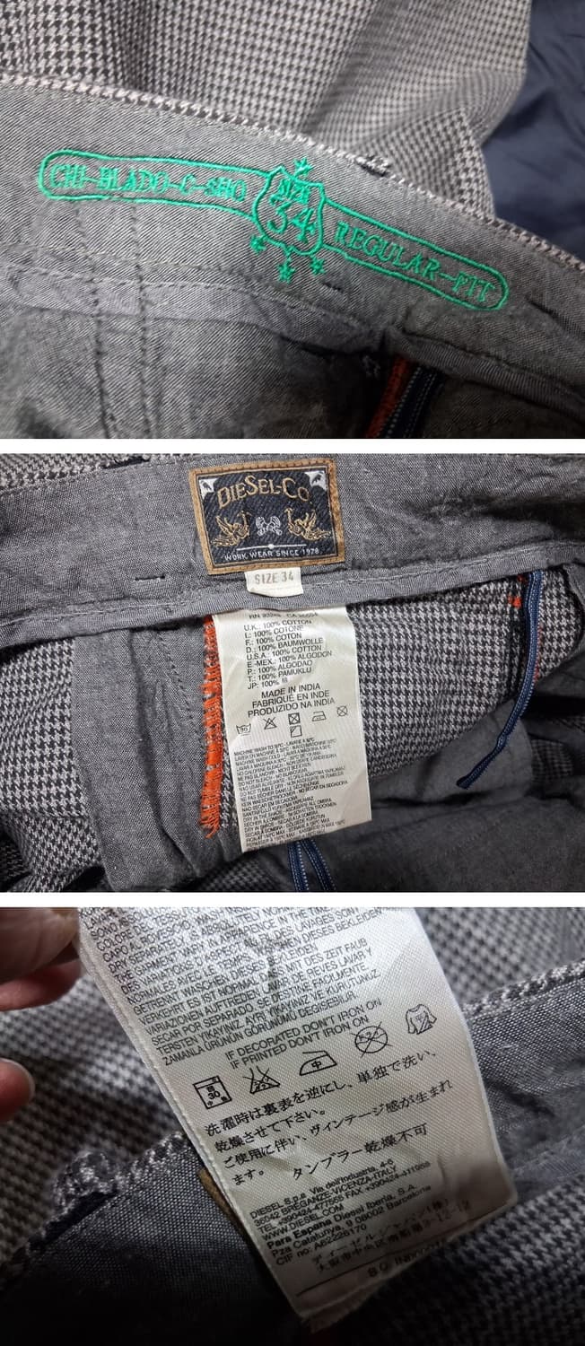 일본빈티지 디젤반바지 남성34 겨울면 소재  상품이미지8