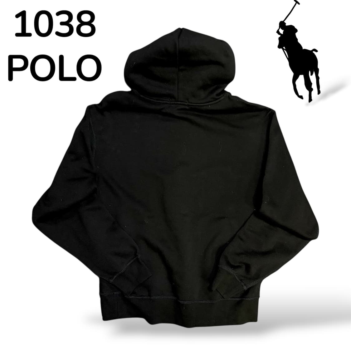 폴로 레드 스몰 로고 블랙 후드 M 상품이미지3