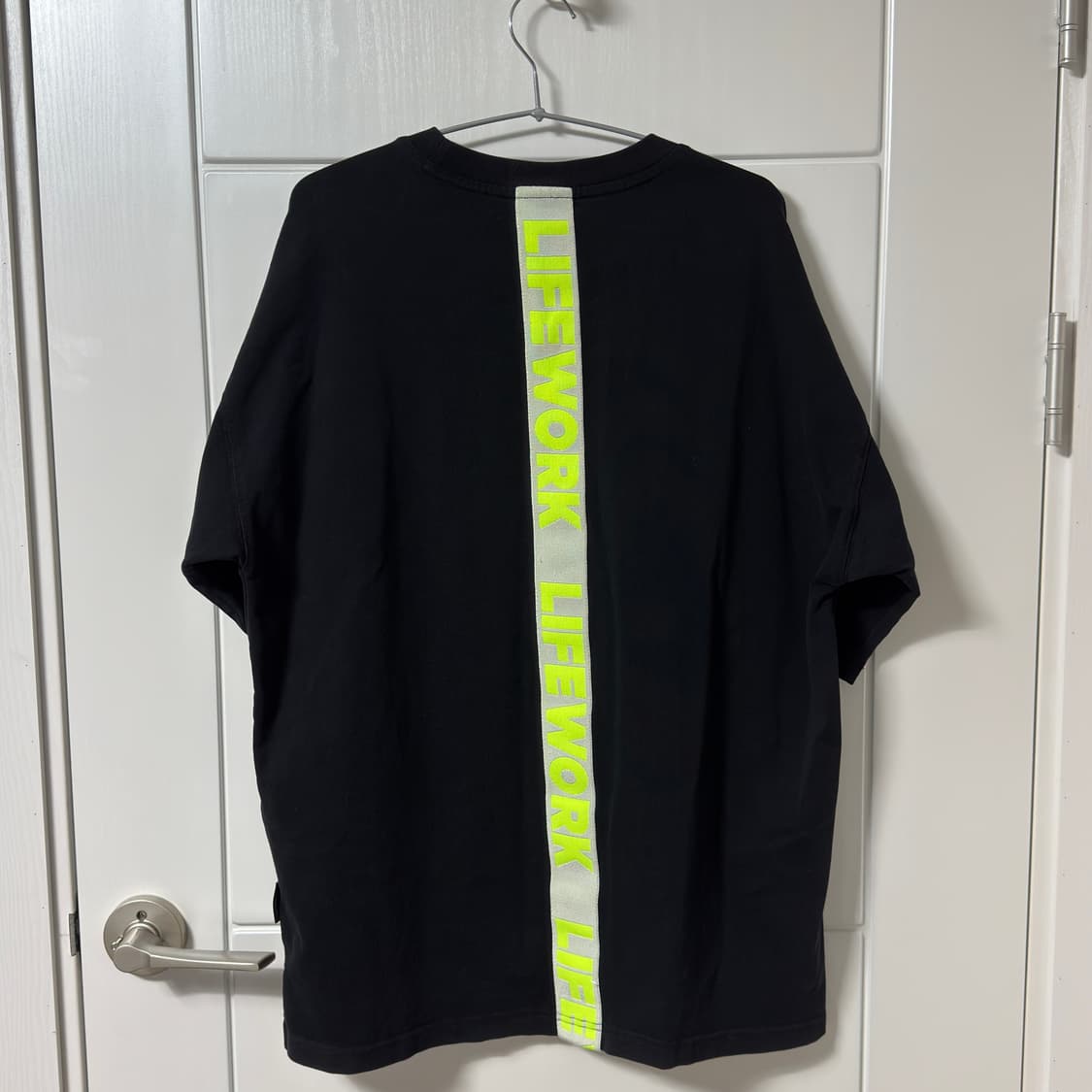 라이프워크 블랙 오버핏 반팔 티셔츠 상품이미지4