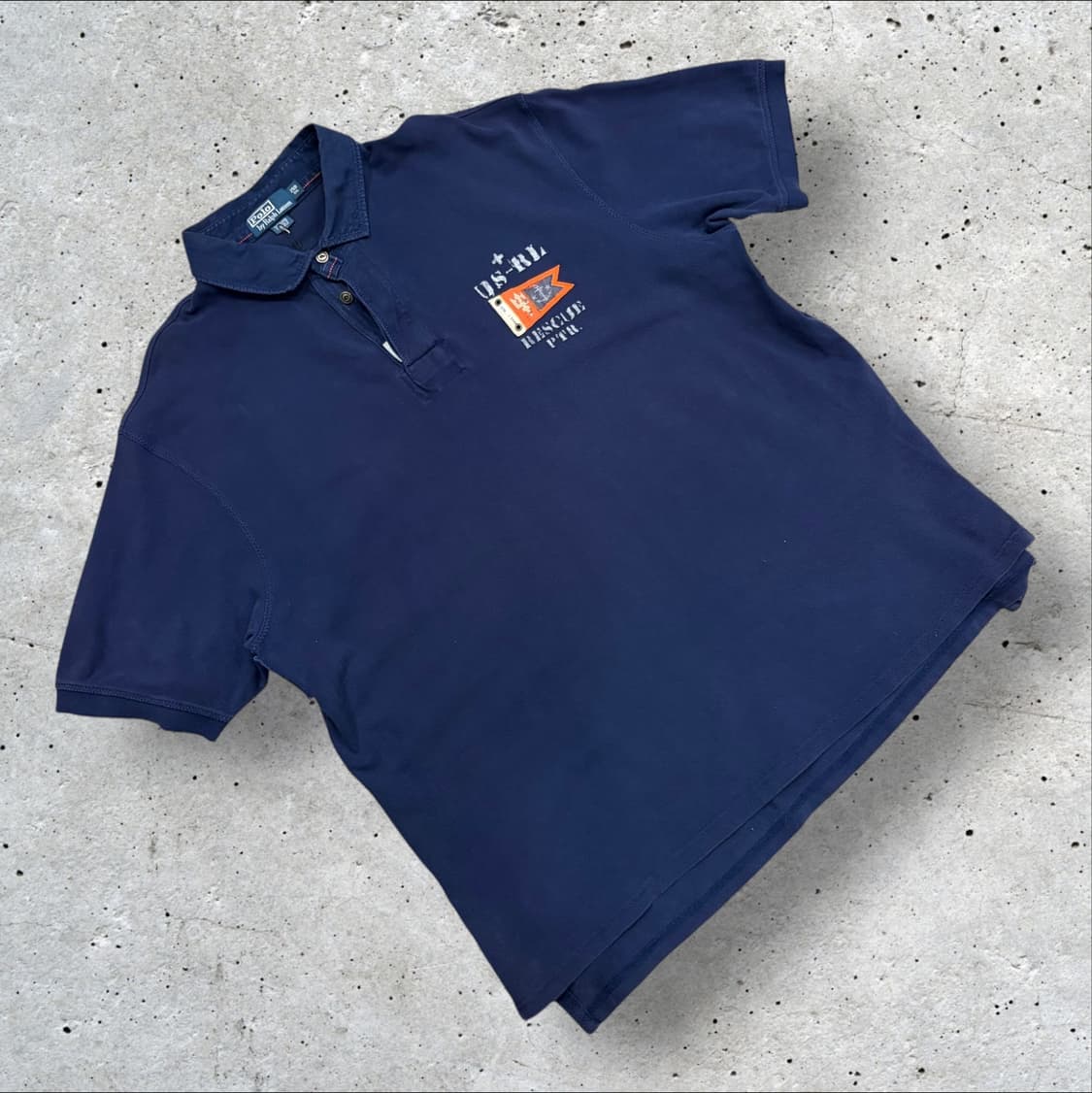 [2XB] 폴로 랄프로렌 패치 빅사이즈 네이비 반팔 폴로티셔츠 B647 상품이미지1