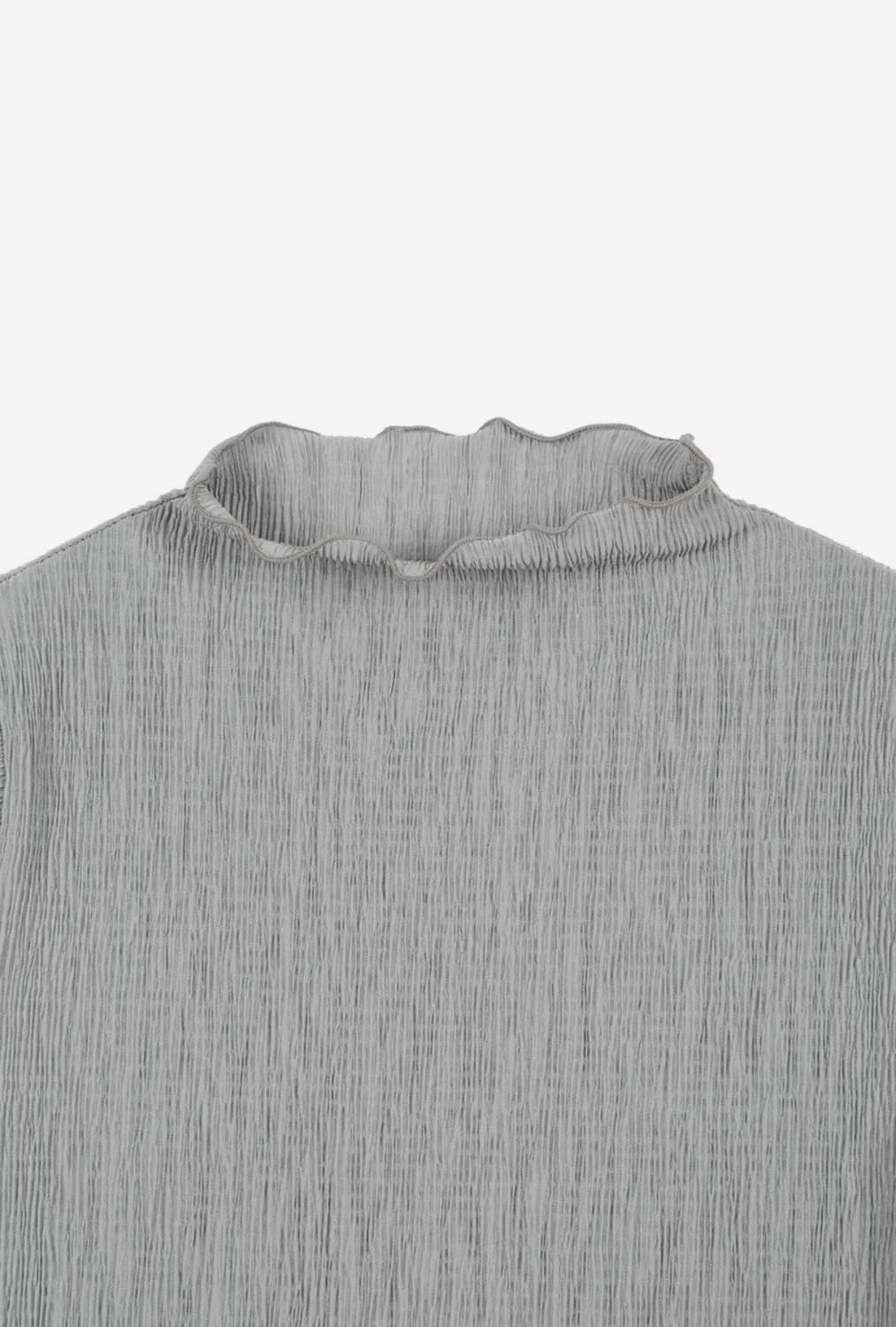 DEINET FRILL TOP IN GREY 상품이미지2