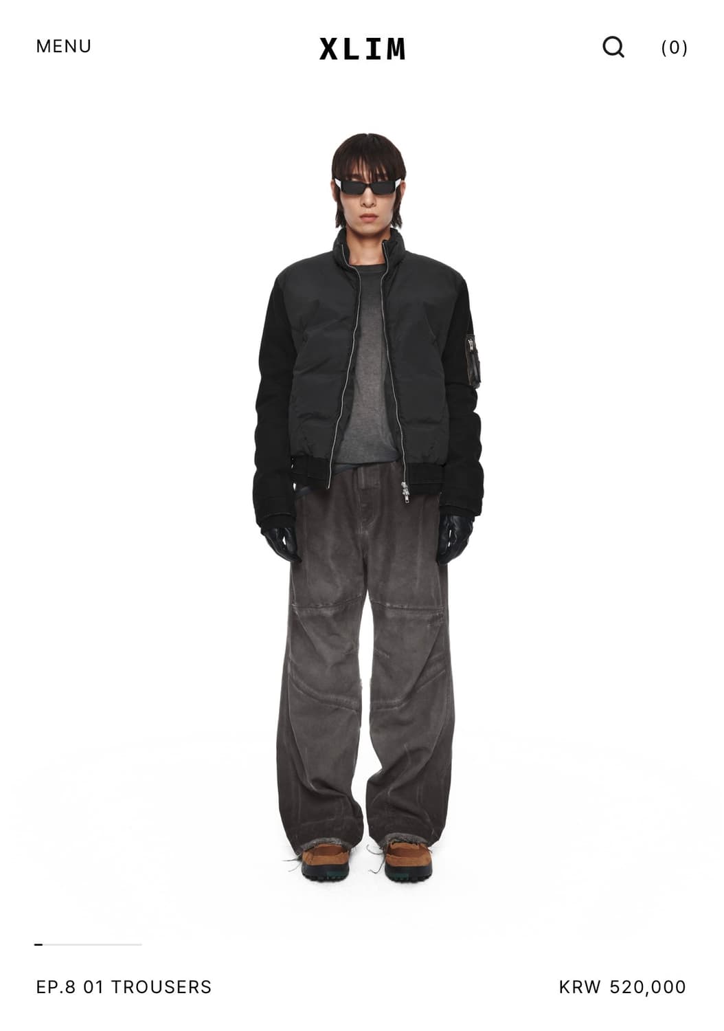 XLIM EP.8 01 TROUSERS 워시드 블랙 xs사이즈 상품이미지1