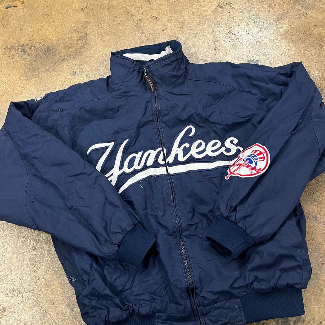 [정품/L] 뉴욕 양키스 MLB 바람막이 네이비 b18 상품이미지1