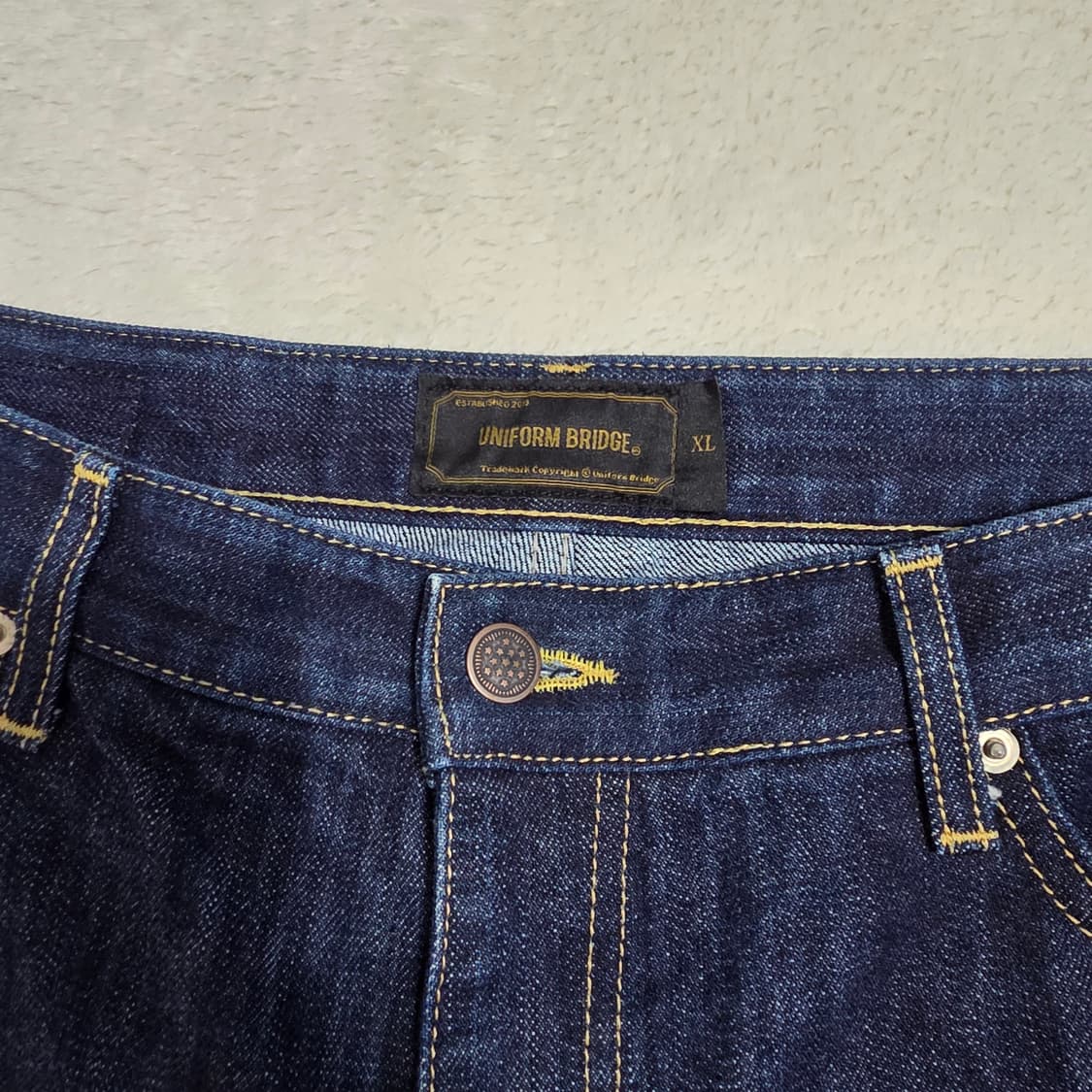 (34)유니폼브릿지 셀비지 데님 하프 팬츠 상품이미지2