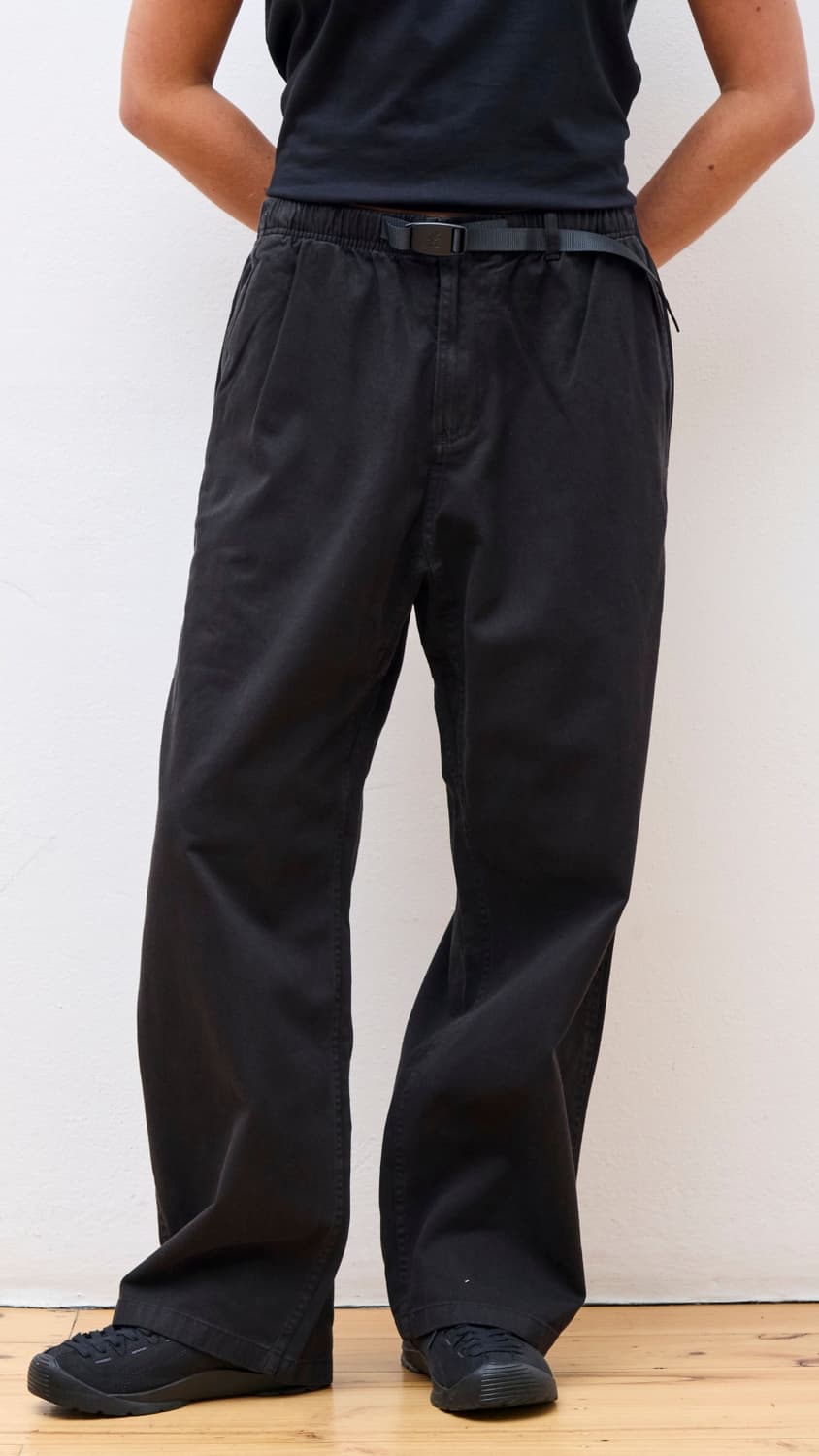 [L] 그라미치 와이드 팬츠 블랙 코튼 이지 벨트 상품이미지2