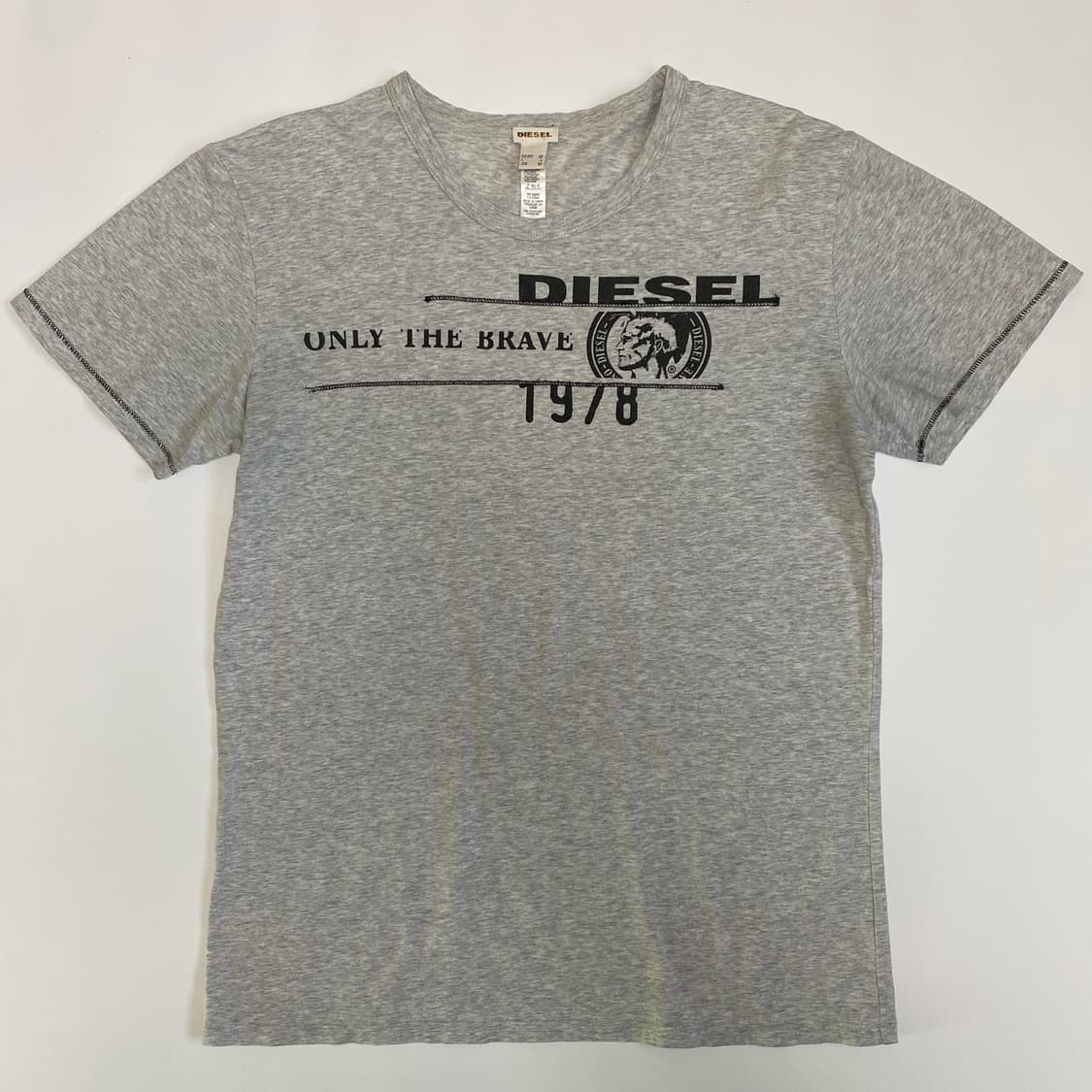 디젤 'Only The Brave' 그래픽 티셔츠 (Grey) 상품이미지1