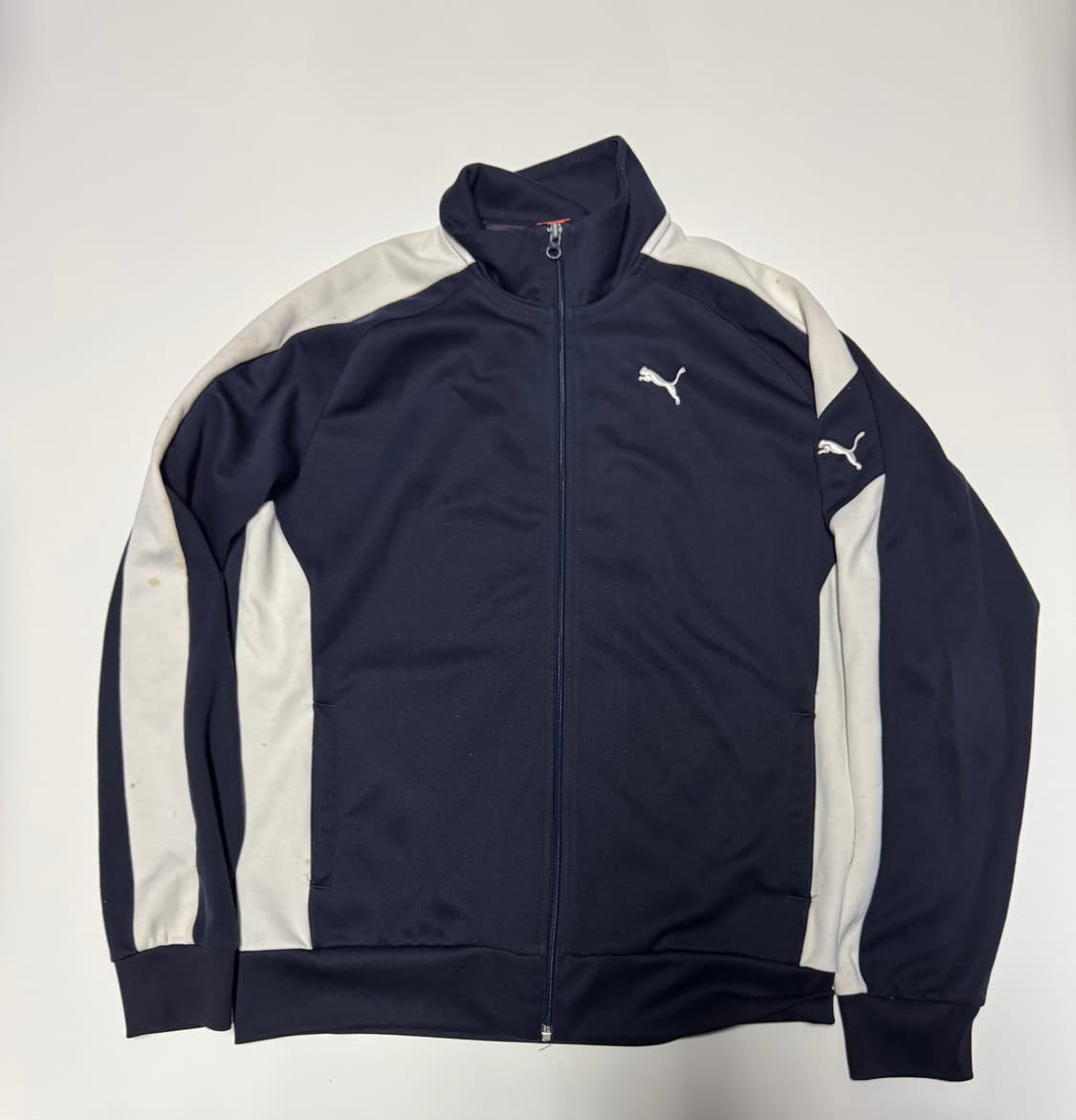 푸마 puma 더블 로고 올드스쿨 집업 져지 XL 네이비 상품이미지1