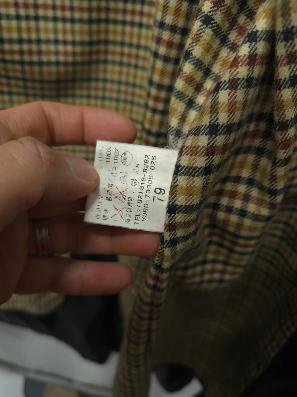 보스렌자 체크 라이너 블랙 봄가을 트렌치코트 (내피 탈부착)(105) 상품이미지7