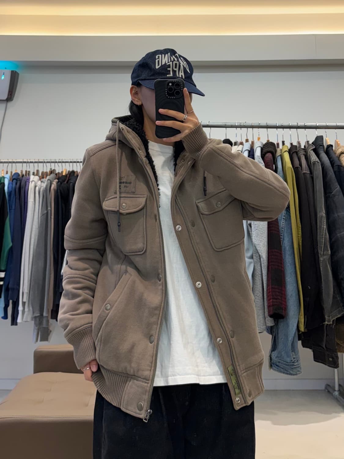 00s 디젤 양털 후드 집업 상품이미지5