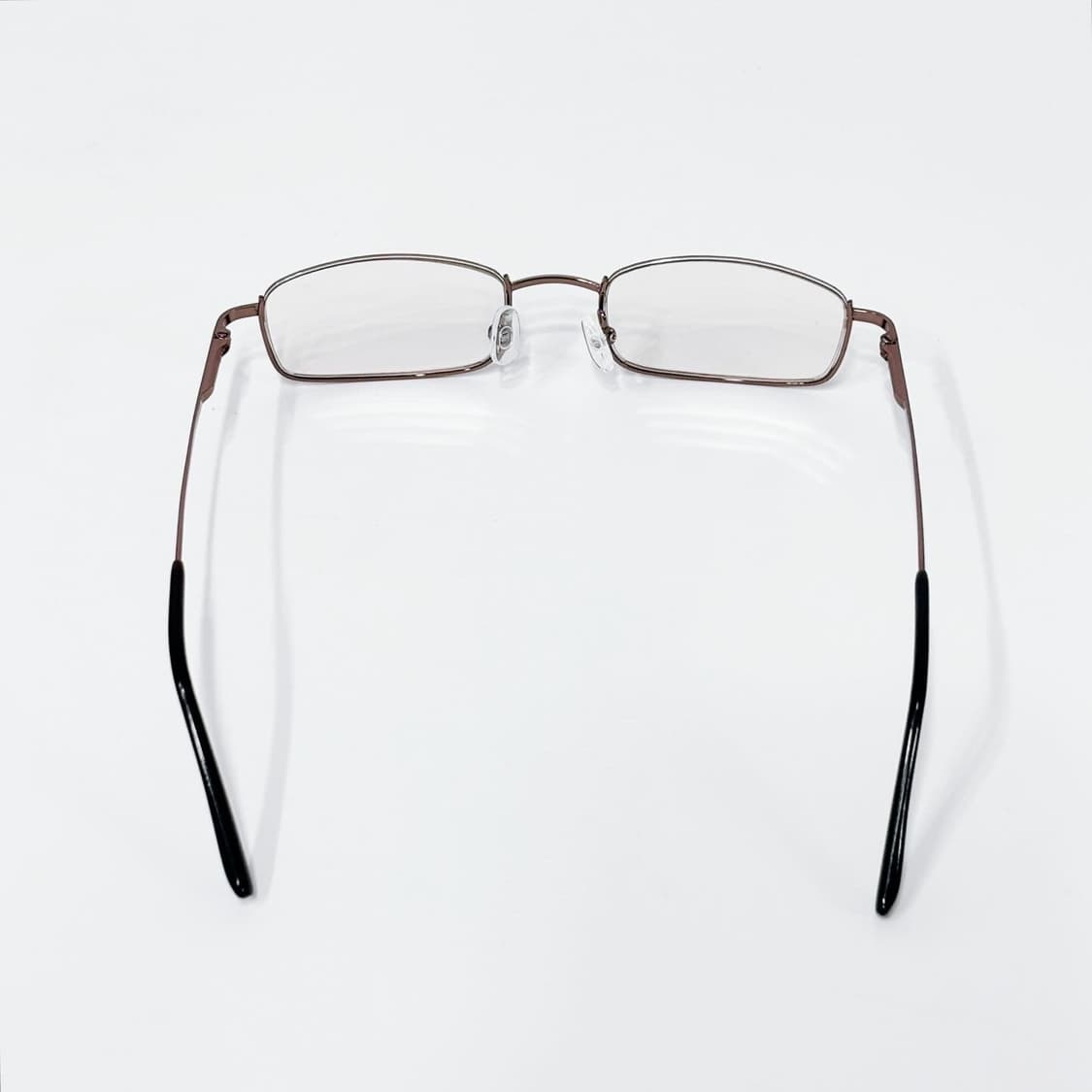 브라운 스퀘어 메탈 언더림 데드스탁 빈티지안경 상품이미지4