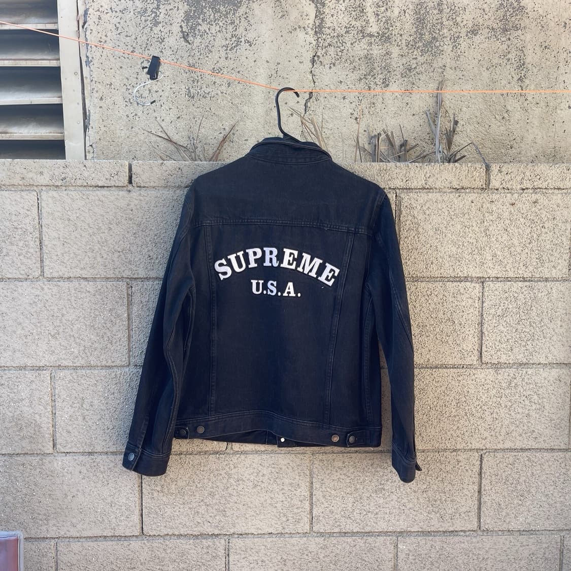 10s 슈프림 데님 트러커자켓 블랙 상품이미지2