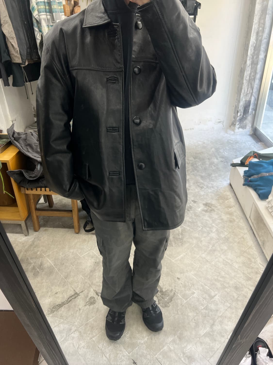 SIRICCO 빈티지 램스킨 카코트 상품이미지6