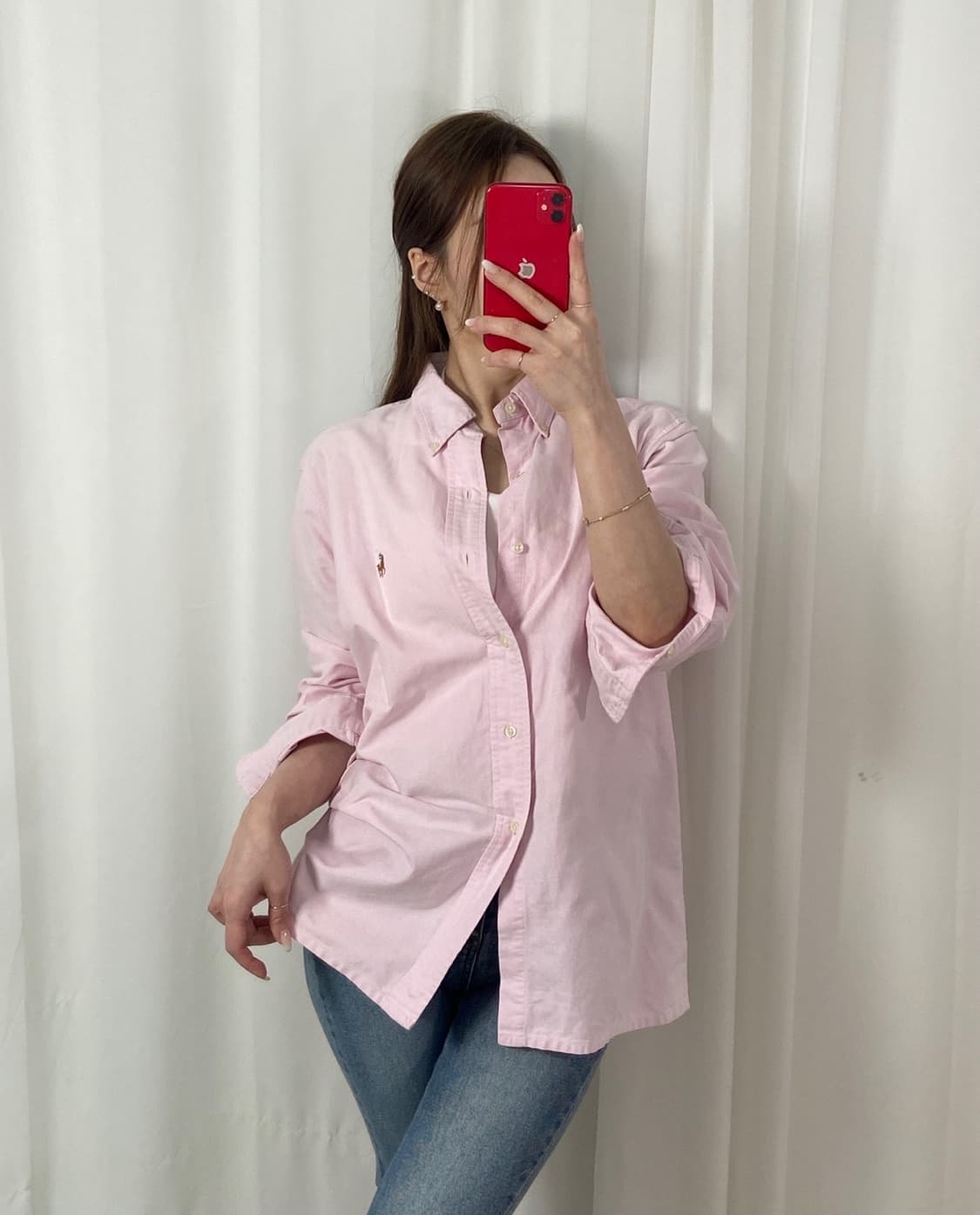 폴로 BLAKE 연핑크 포니 셔츠 상품이미지3