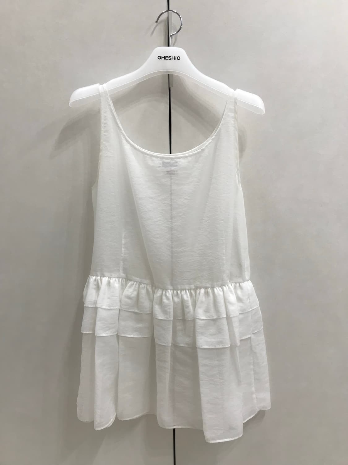 오헤시오 SHEER LAYERED MINI DRESS WHITE 상품이미지4