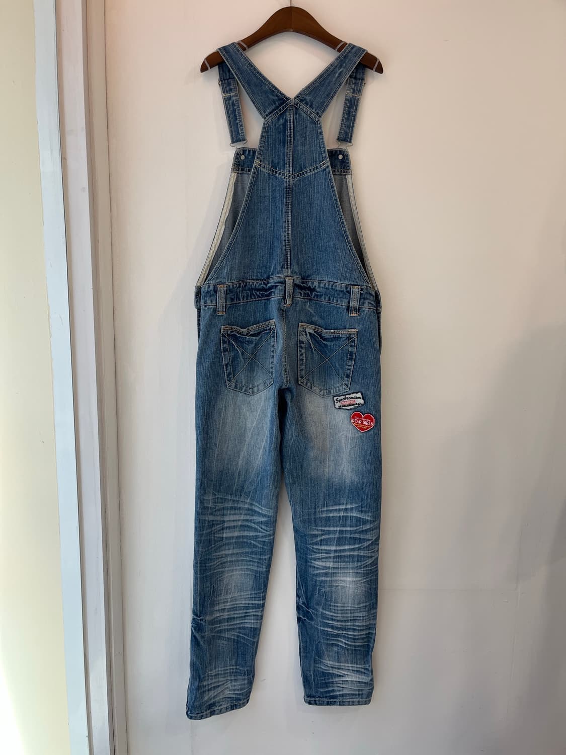 블런틀리(Bluntly) 풀 패치워크 빈티지 데님 오버롤 상품이미지2