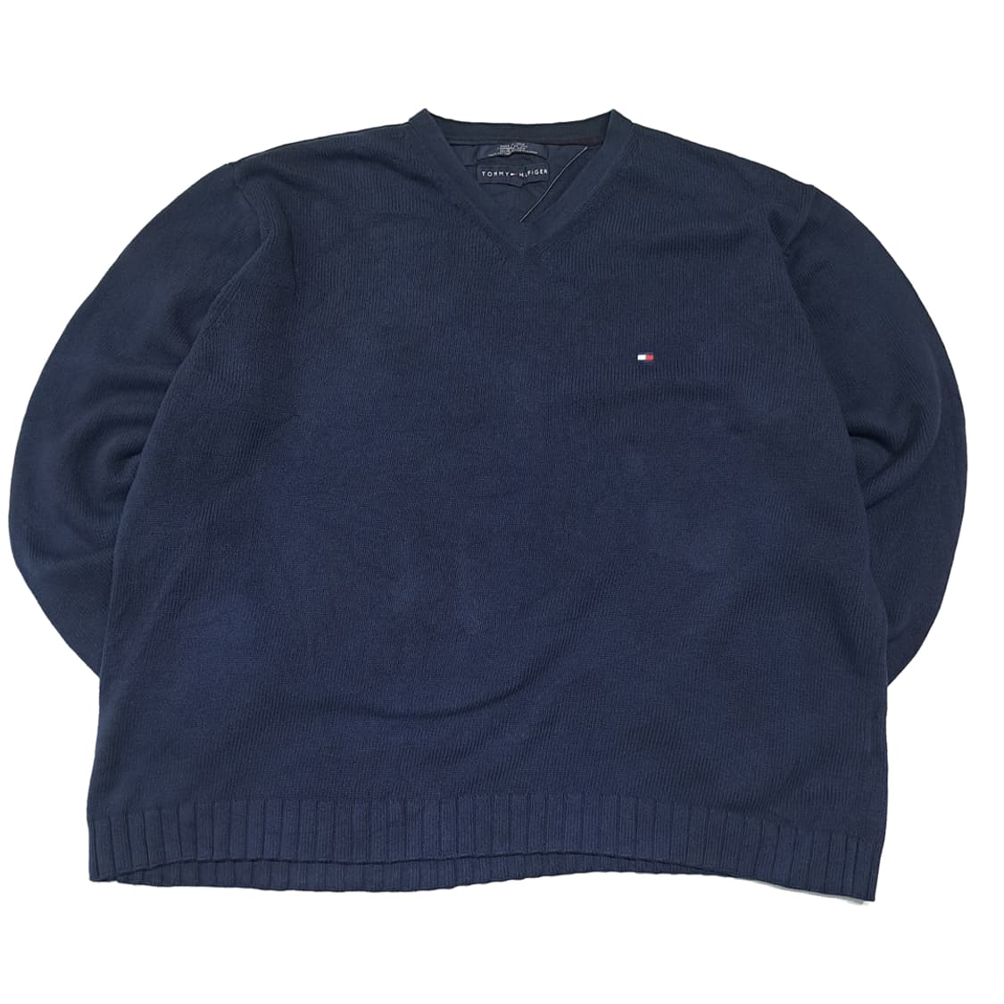 CL823 XL 타미힐피거 90s 박스핏 브이넥 네이비 니트 스웨터 상품이미지1