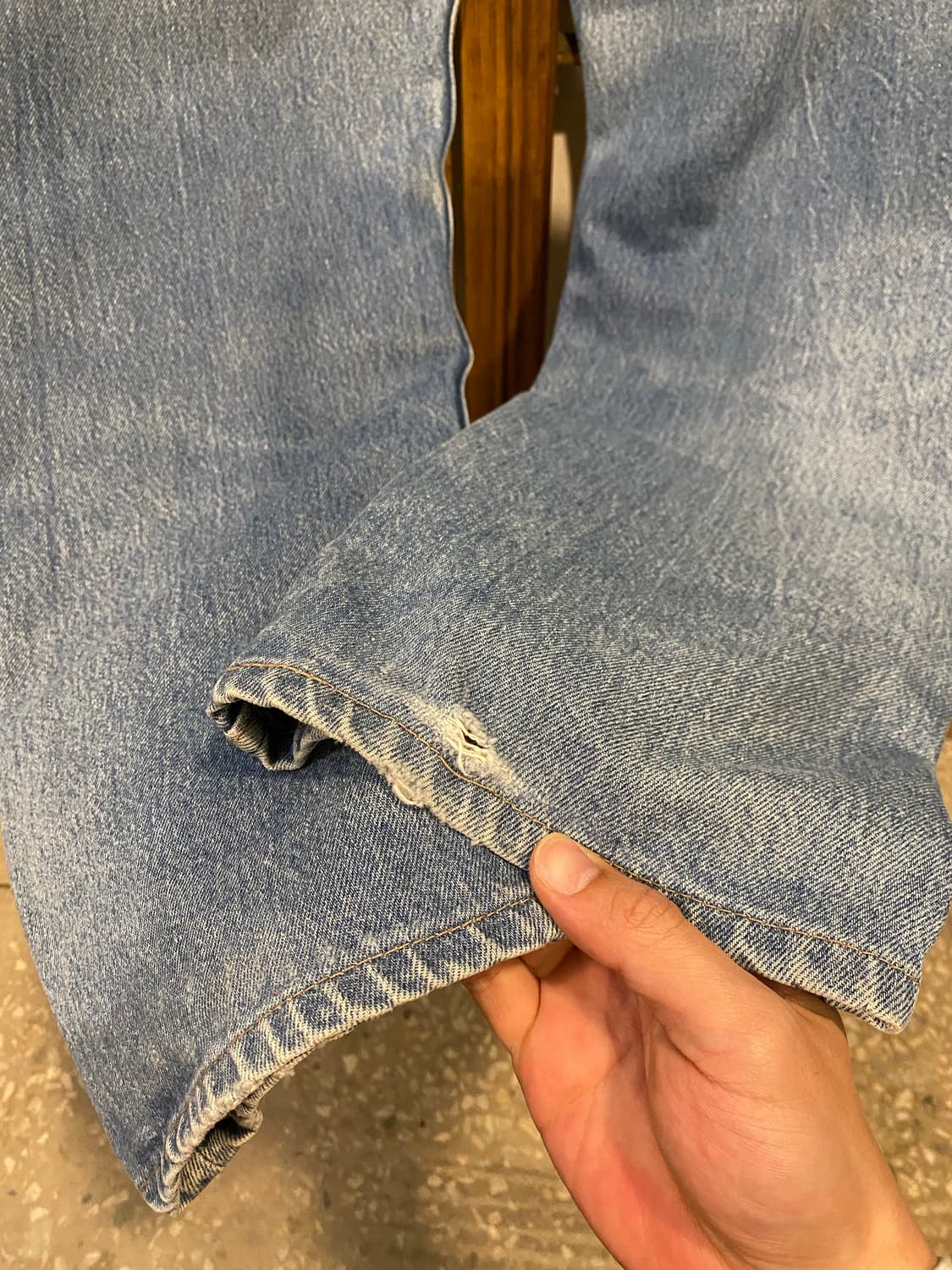 90S 리바이스 501 USA 데님 팬츠 35“ 상품이미지7