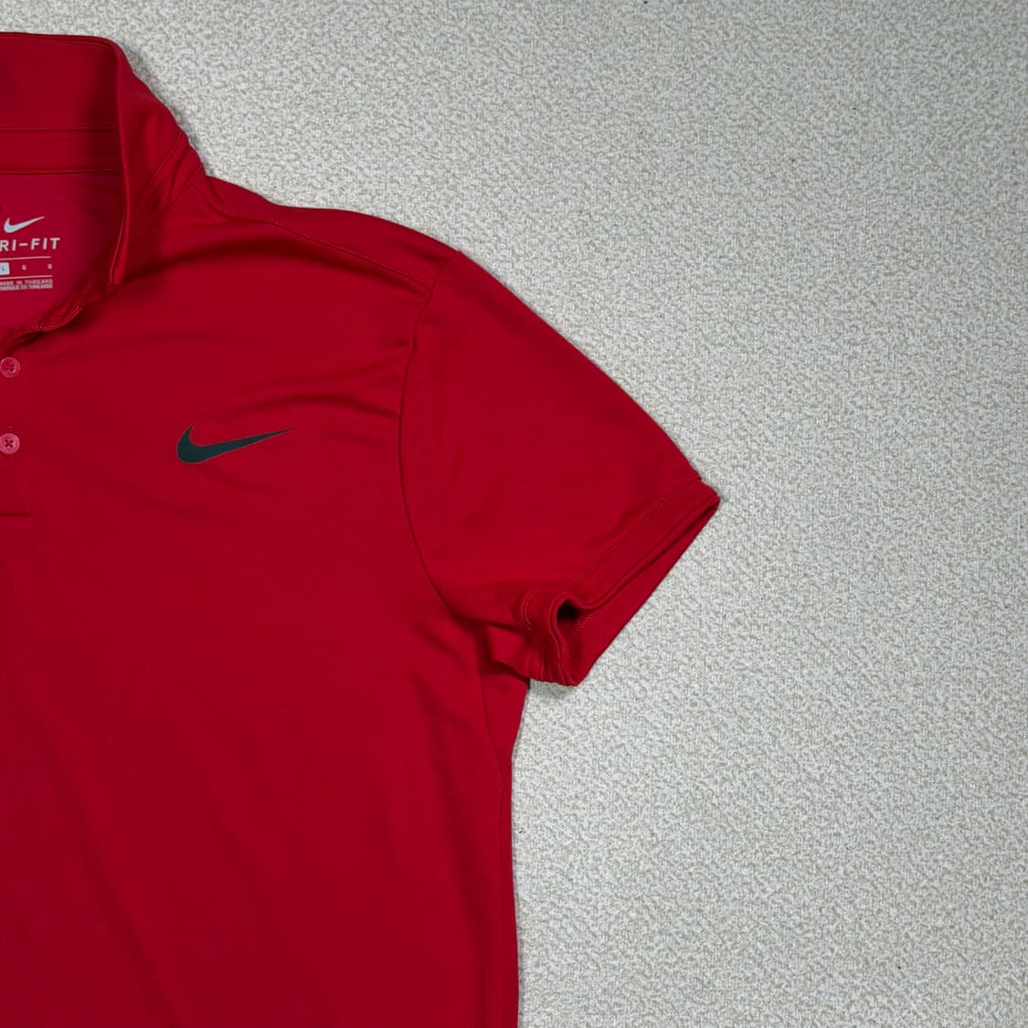 나이키 L 버건디 반팔 카라 티 상품이미지4