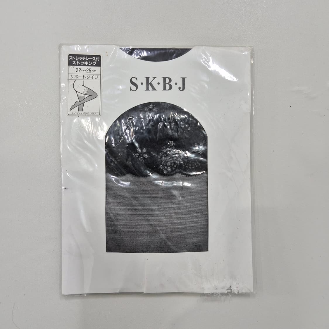 레이스 밴드 블랙 오버니삭스 스타킹 상품이미지4