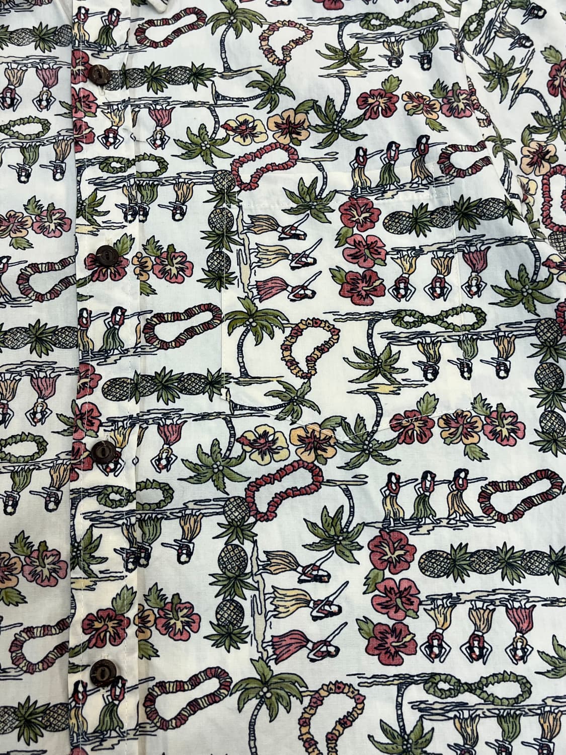 빈티지 하와이안 패턴 반팔 셔츠 아이보리  #csz3729 상품이미지5