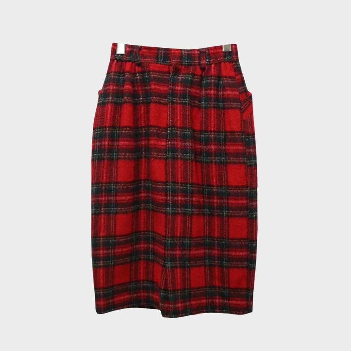 레드 체크 울 혼방 미디스커트 61143 상품이미지2