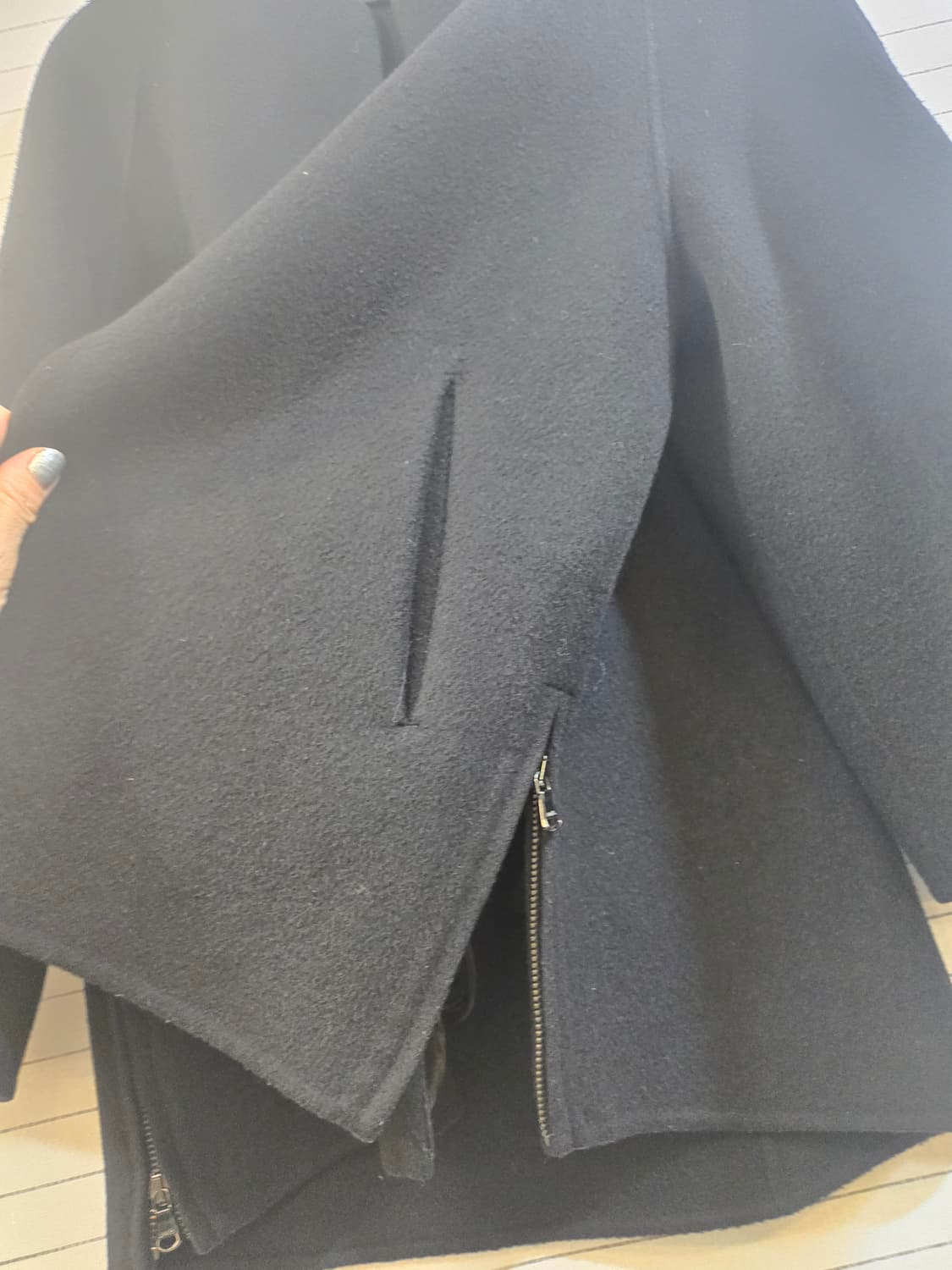 타임 양오 케시미어 핸드메이드 케이프코트 상품이미지5
