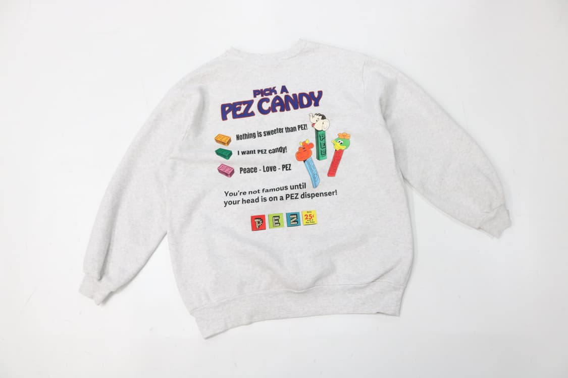 PEZ 페즈 빈티지 오토밀 그래픽 기모 스웻셔츠 (L) 상품이미지2
