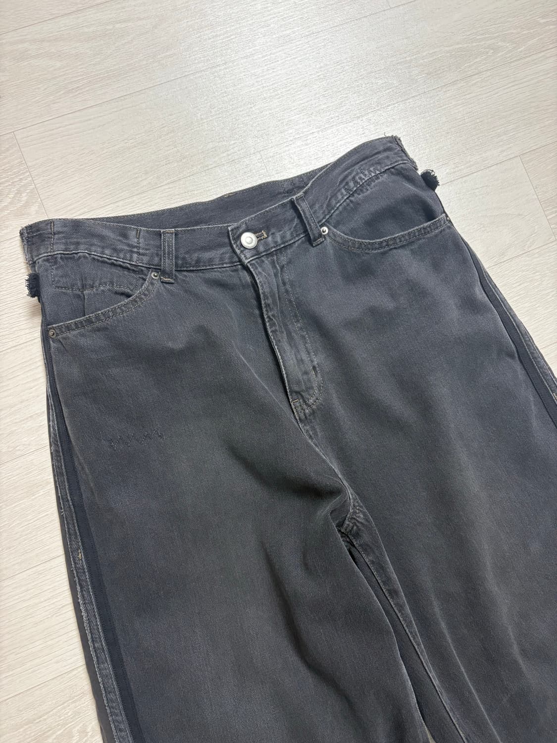 3)폴리테루 리빌드 고시마 데님 워시드블랙 002 상품이미지2