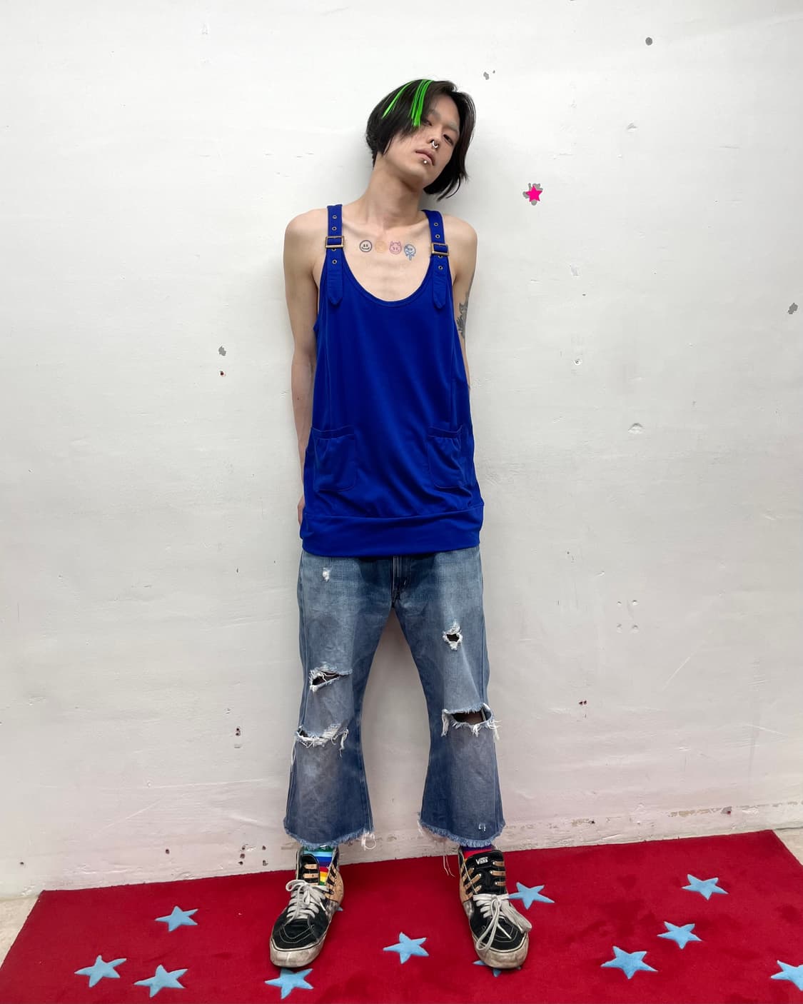 Cobalt blue strap pocket sleeveless 상품이미지7