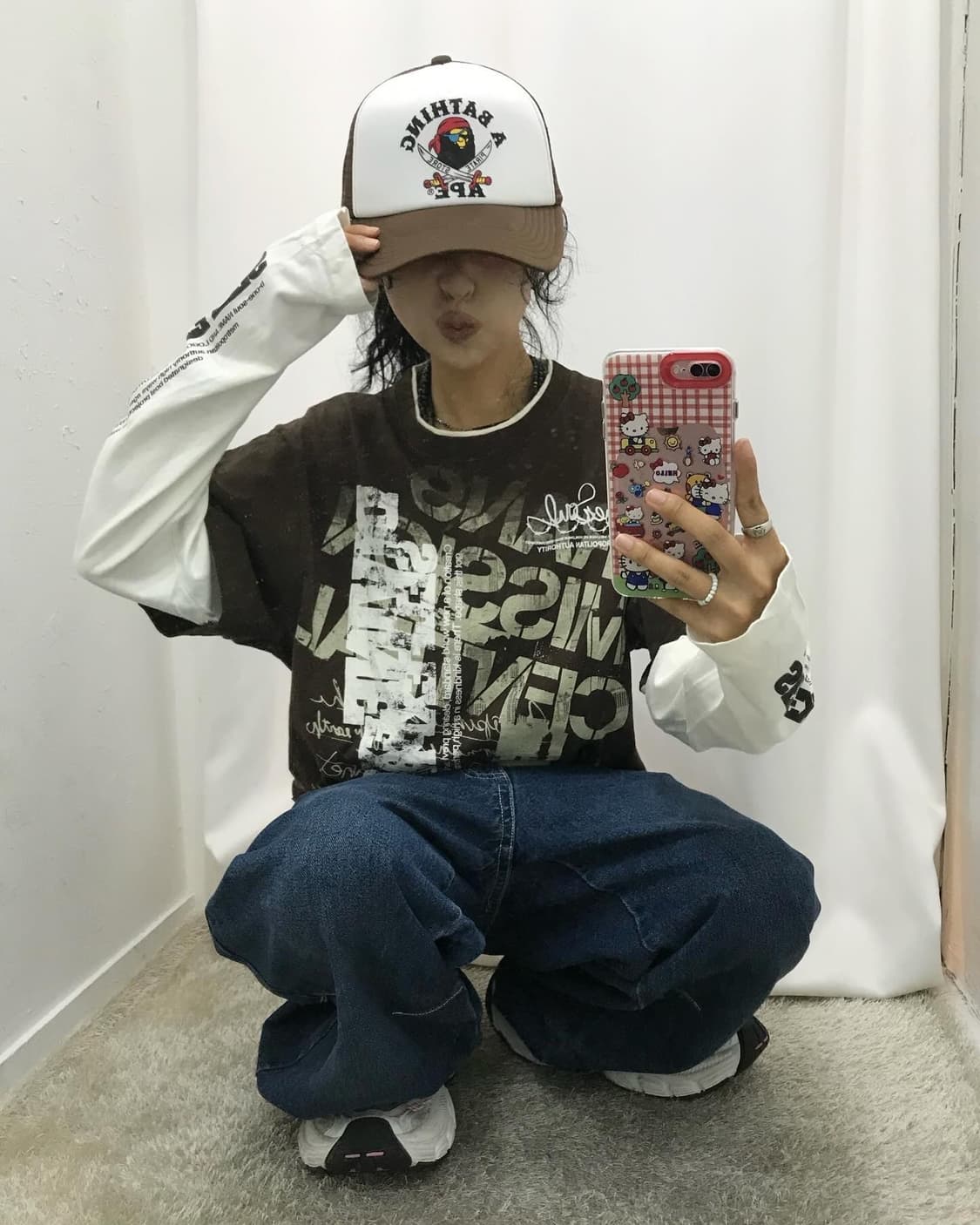 Pirate Bape Brown Mesh Cap 상품이미지2