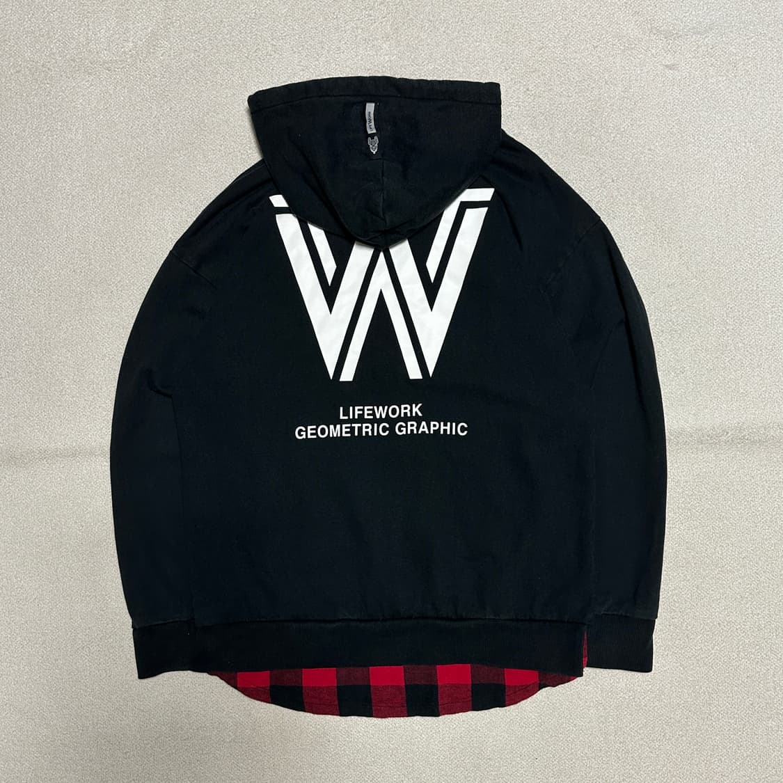 라이프워크 W 빅로고 레이어드 후드 상품이미지3