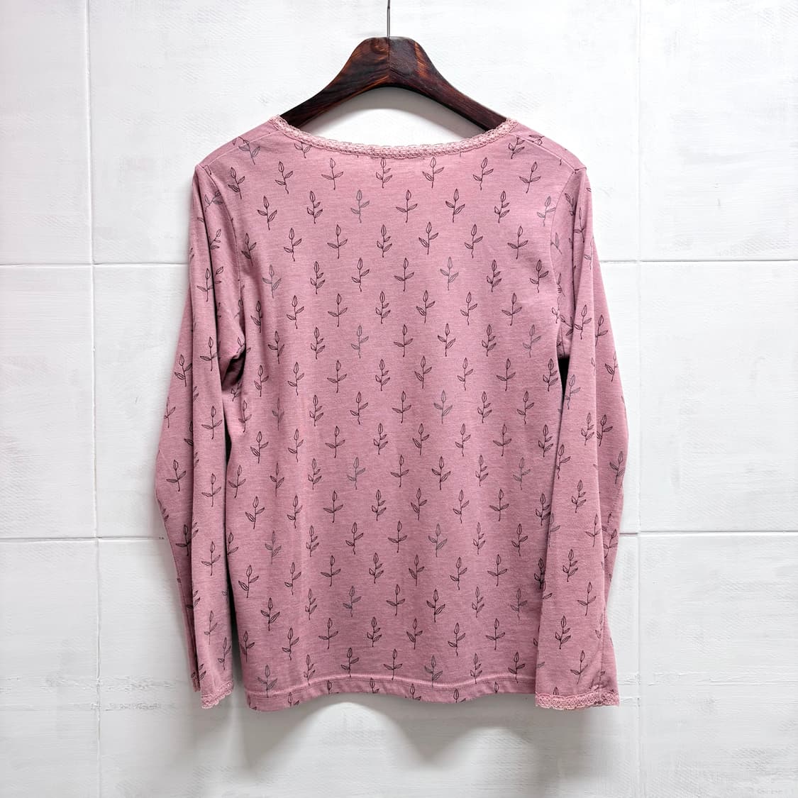 인디핑크 레이스 스퀘어넥 모리걸 롱슬리브 L JPN 상품이미지5