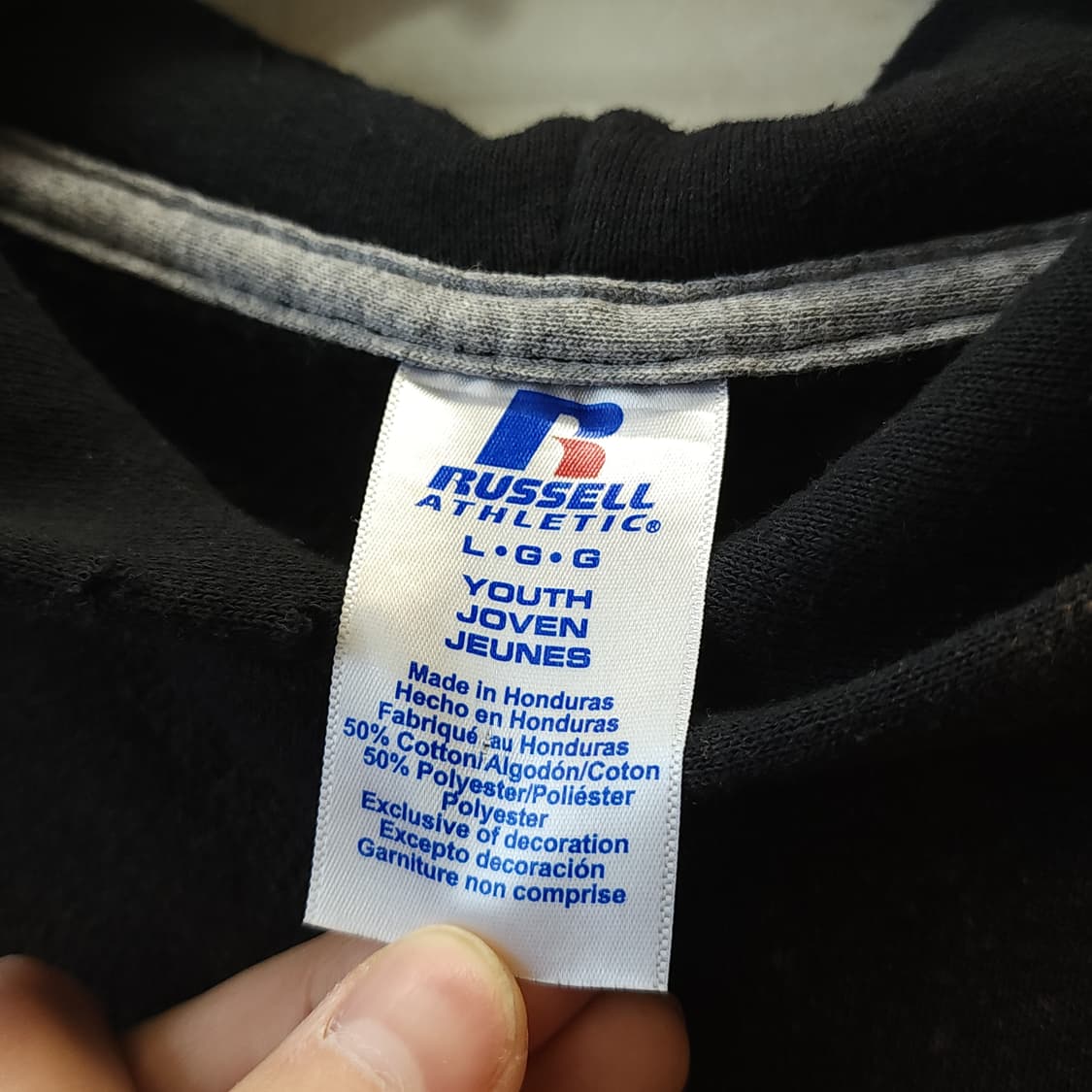 90s 러셀 후드 빈티지 스웻셔츠 썬페이딩 L 유스 상품이미지5