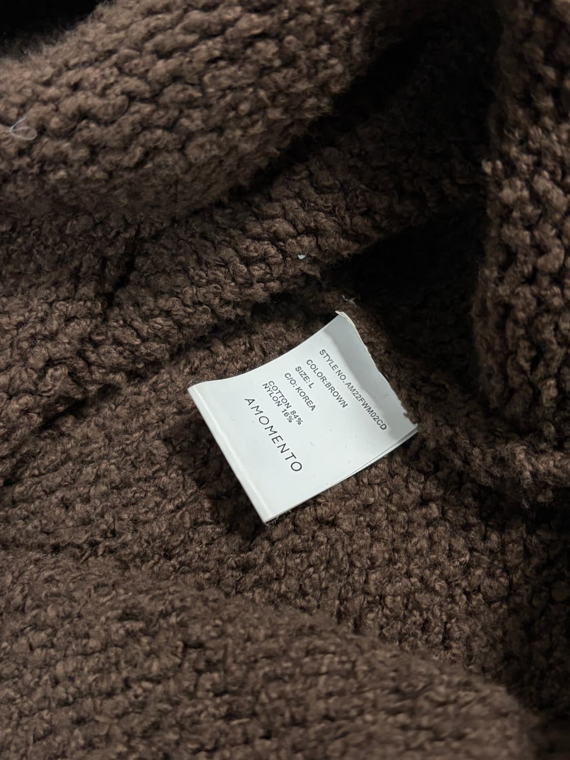 [L] 아모멘토 버튼업 가디건 브라운 상품이미지5