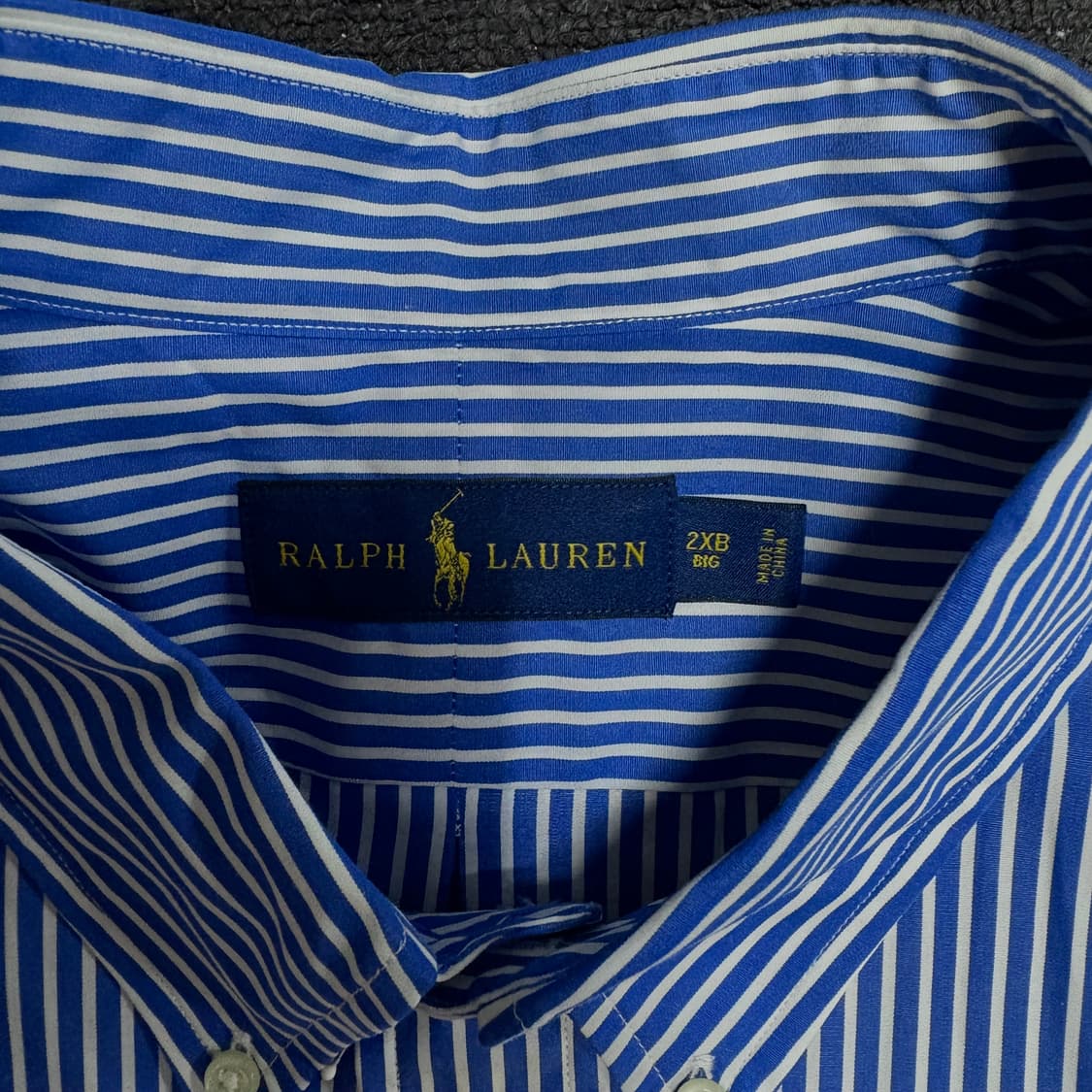 폴로 신형 블루 스트라이프 셔츠 2XB 상품이미지5