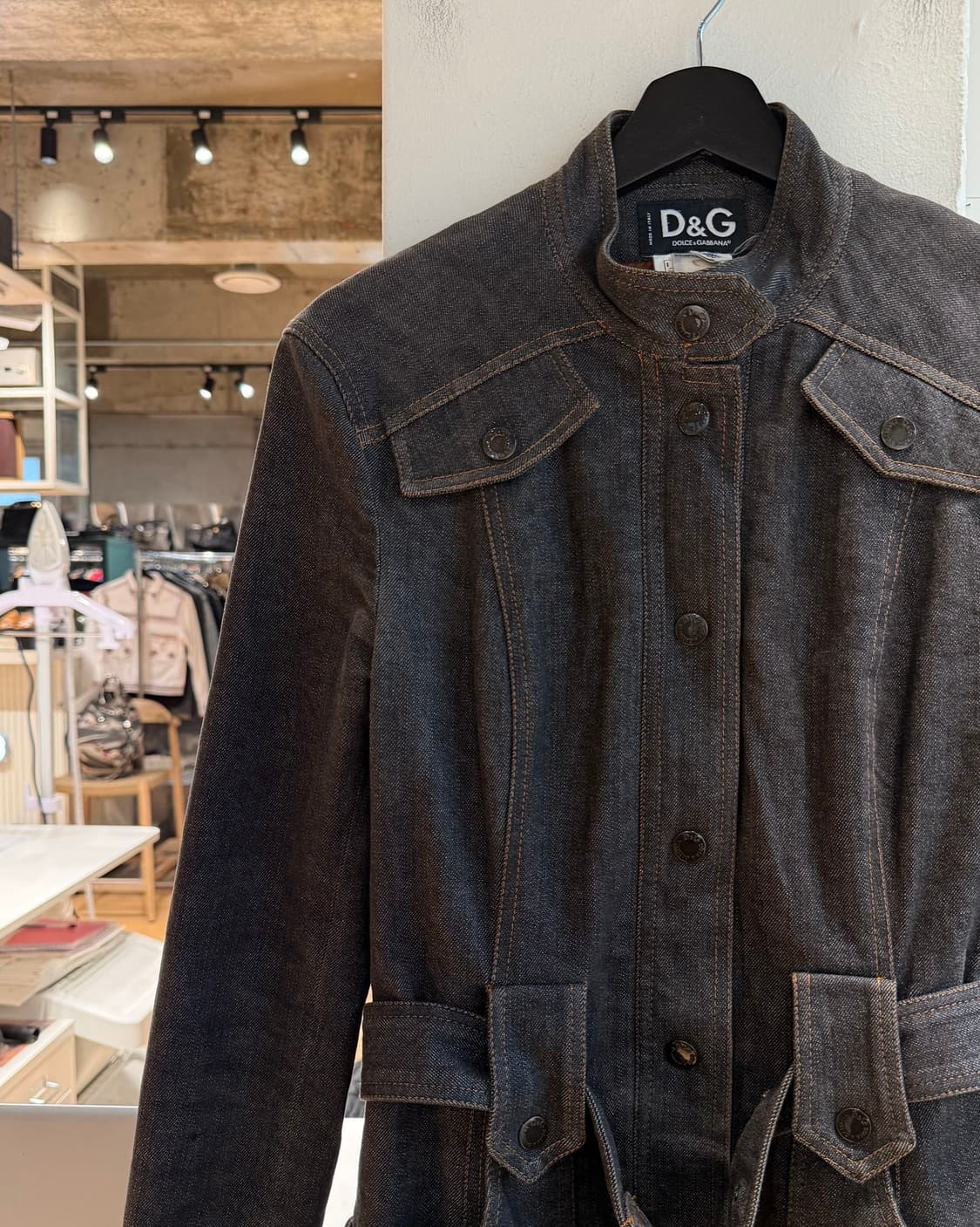 돌체앤가바나 그레이 데님 벨티드 자켓  상품이미지4