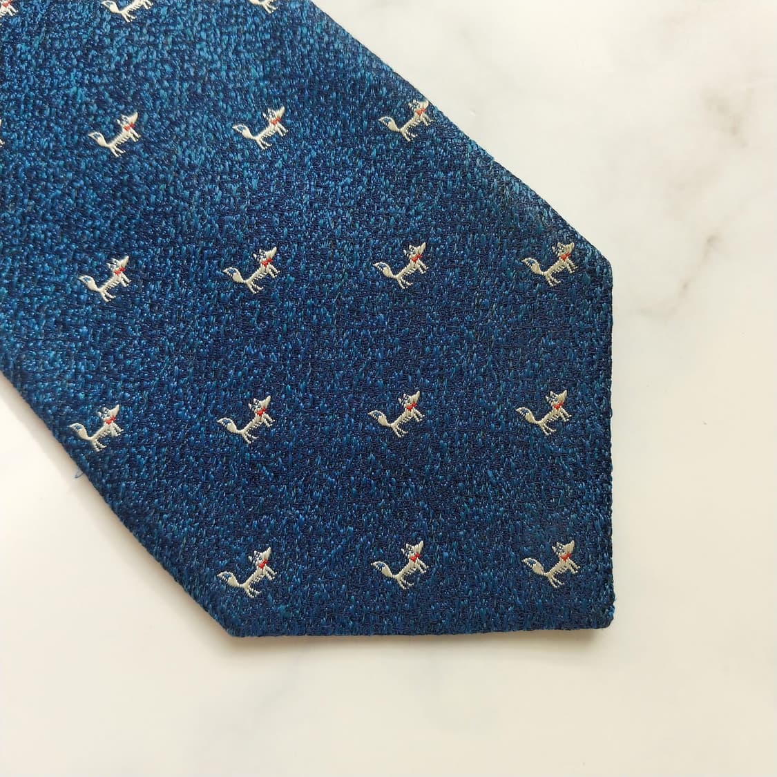 에스.티. 듀퐁 실크 애니멀 패턴 넥타이 7.5cm B등급 K921 상품이미지9