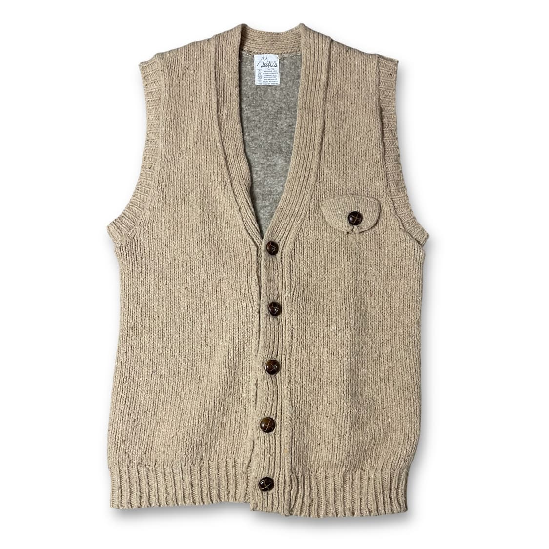 빈티지 연브라운 니트 조끼 F 상품이미지1