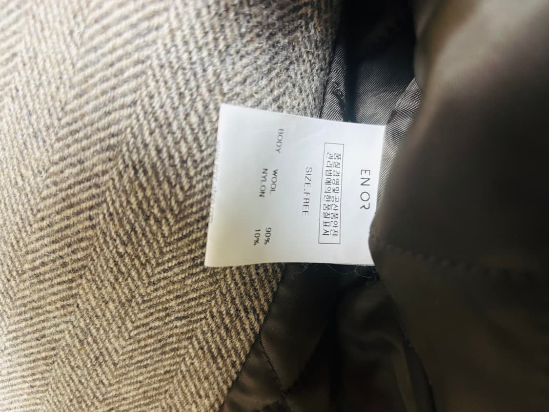 엔오르 ENOR 울 헤링본 롱 코트 상품이미지5