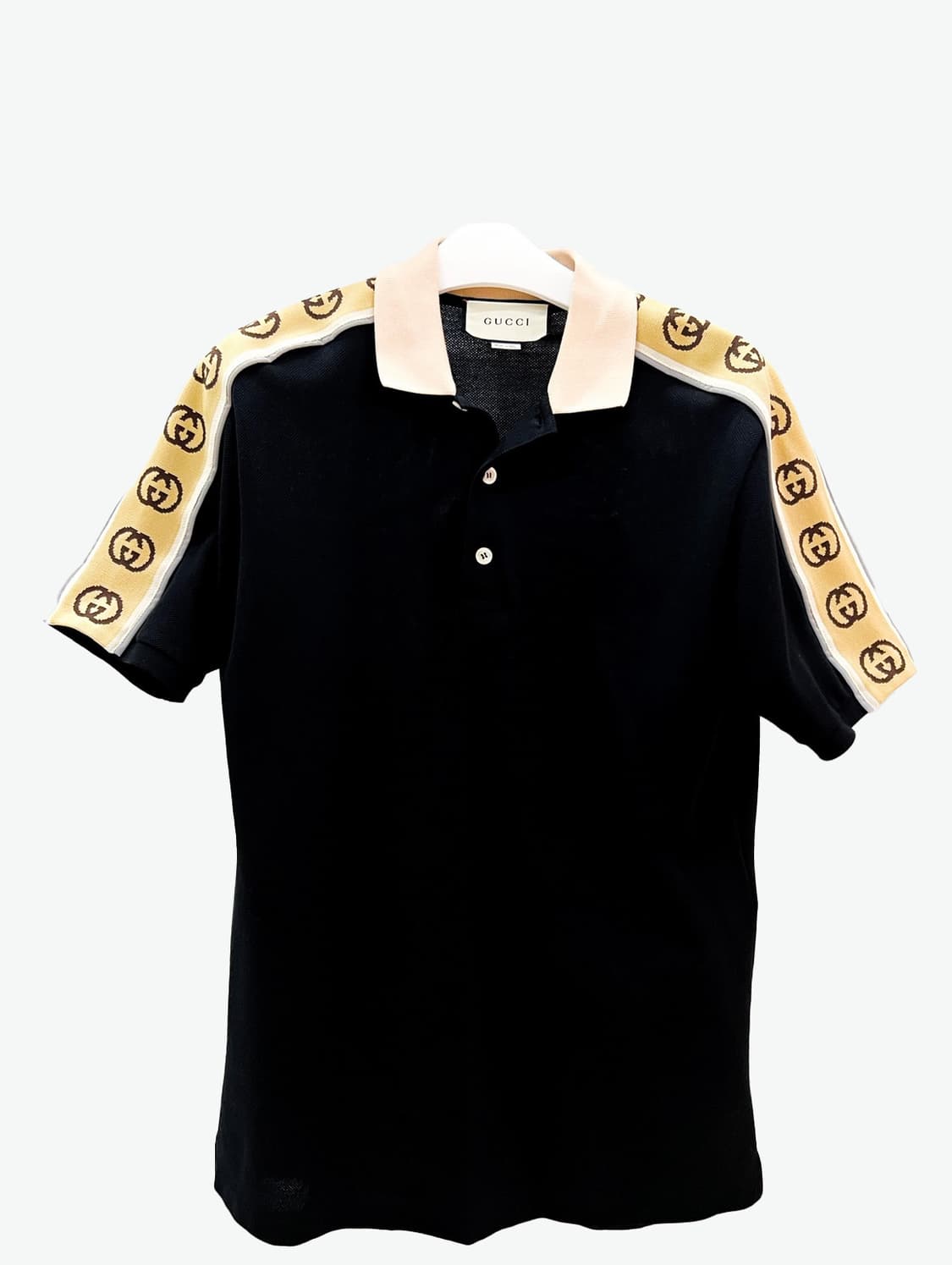 [S] 구찌 인터로킹 G 스트라이프 카라티 반팔 상품이미지1