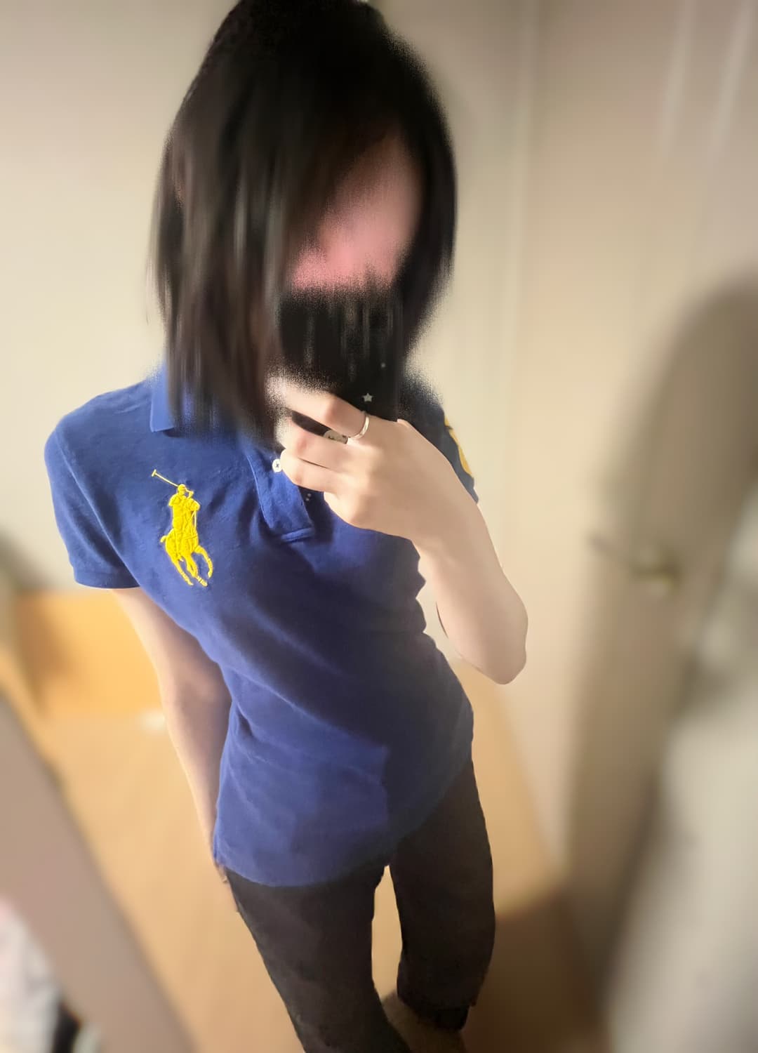 ✨[급처🔥]✨폴로 랄프로렌 빅포니 스키니핏 카라티 블루 S/M 상태좋음 상품이미지1