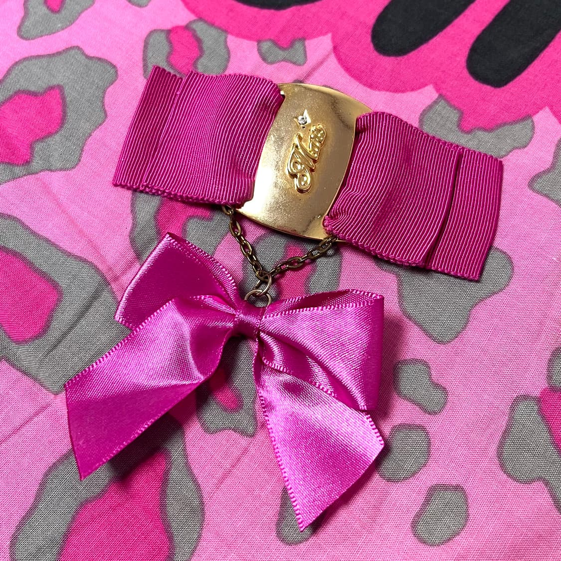 MA*RS마즈 금장 각인 핑크리본 헤어핀 히메로맨틱갸루 핀터 아게하109 상품이미지1