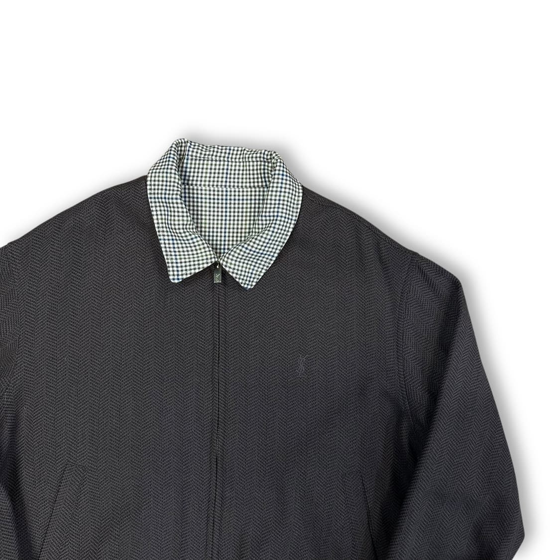 입생로랑 헤링본 블루종 자켓 상품이미지2