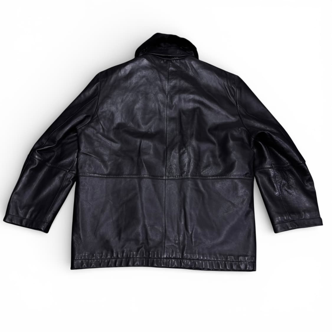 95-100 런던포그 블랙 양가죽 천연모피 무스탕 레더자켓 상품이미지2