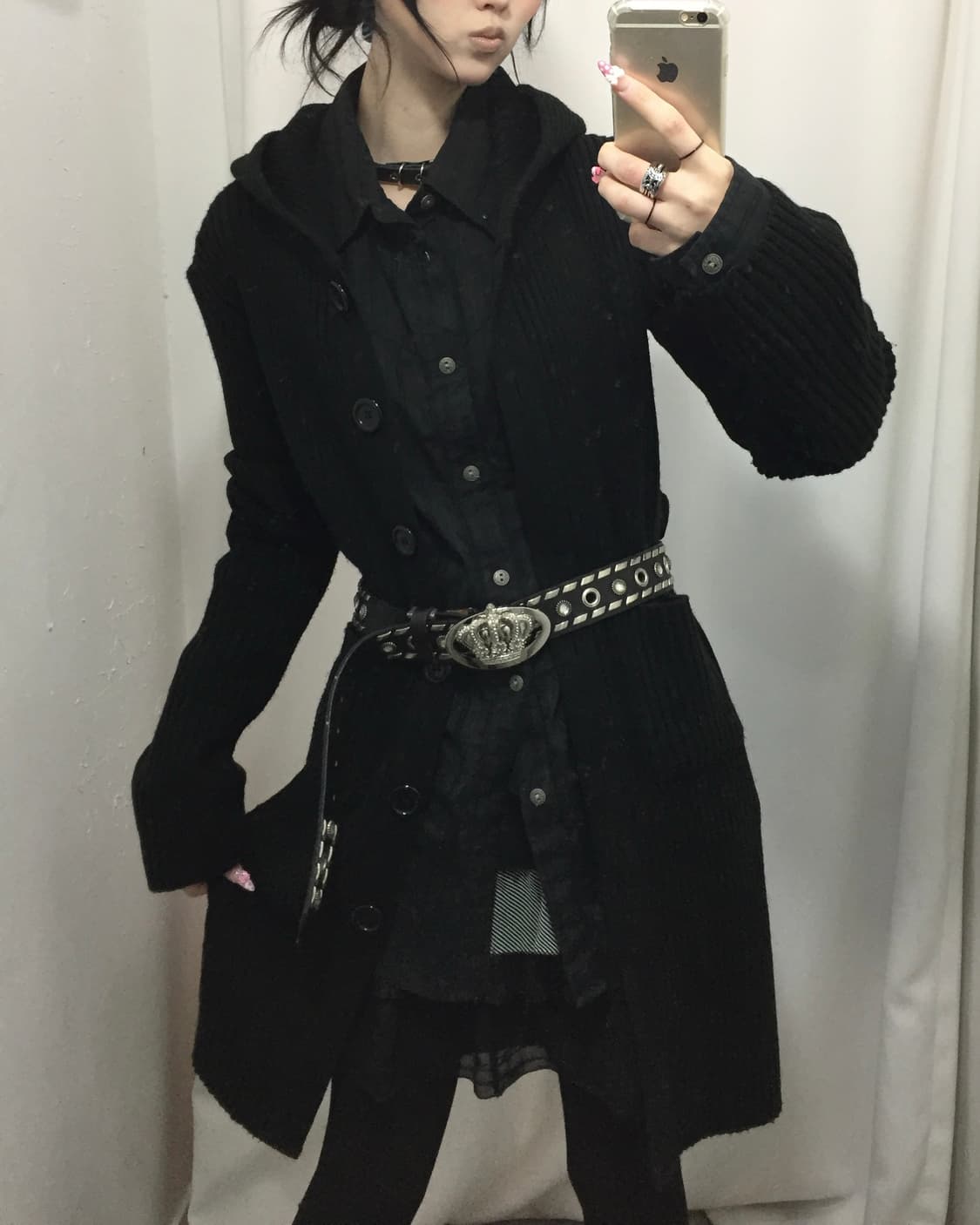 블랙 니트 가디건 코디🐺 상품이미지2